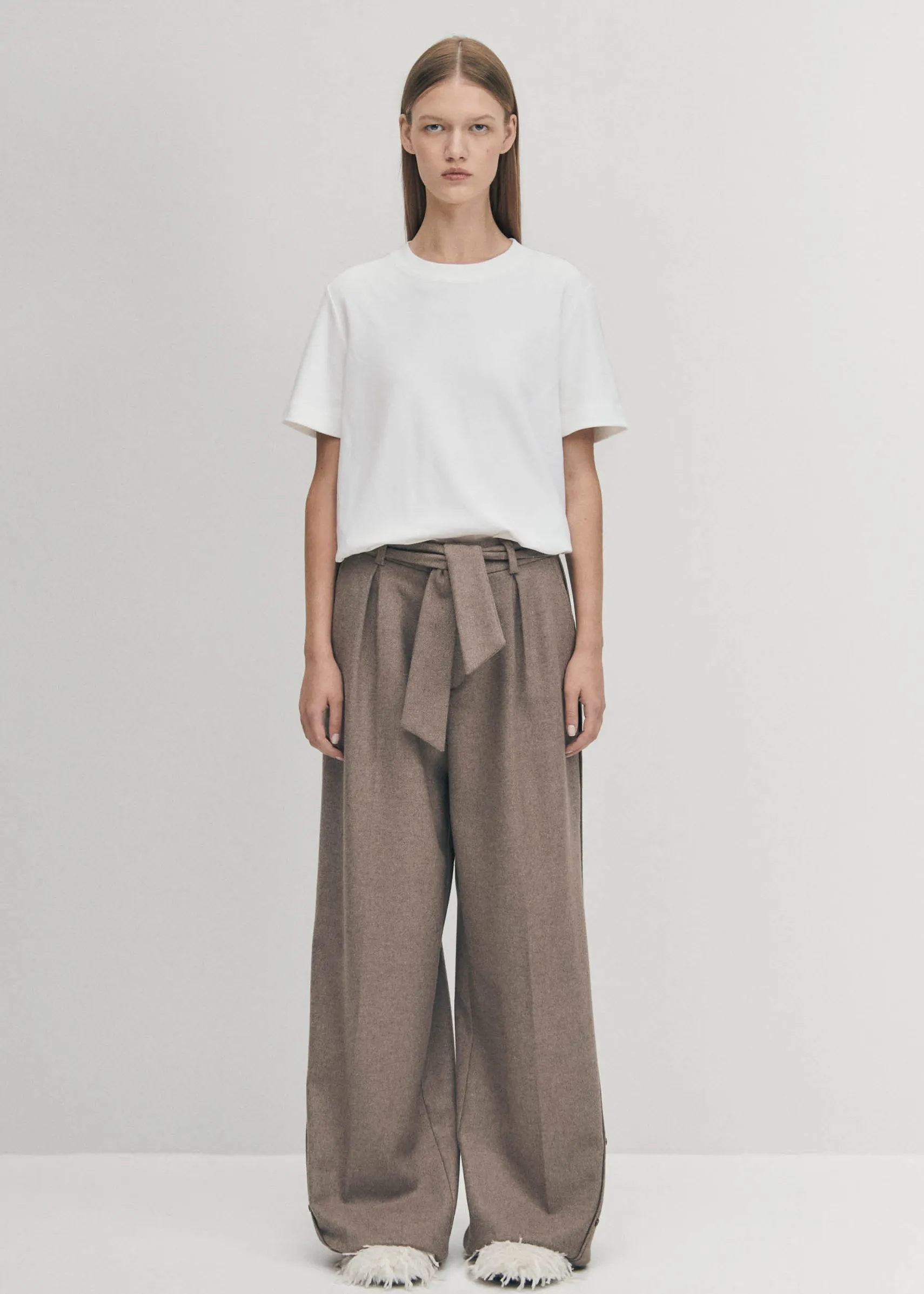 ALOHAS Abbie Taupe Trousers