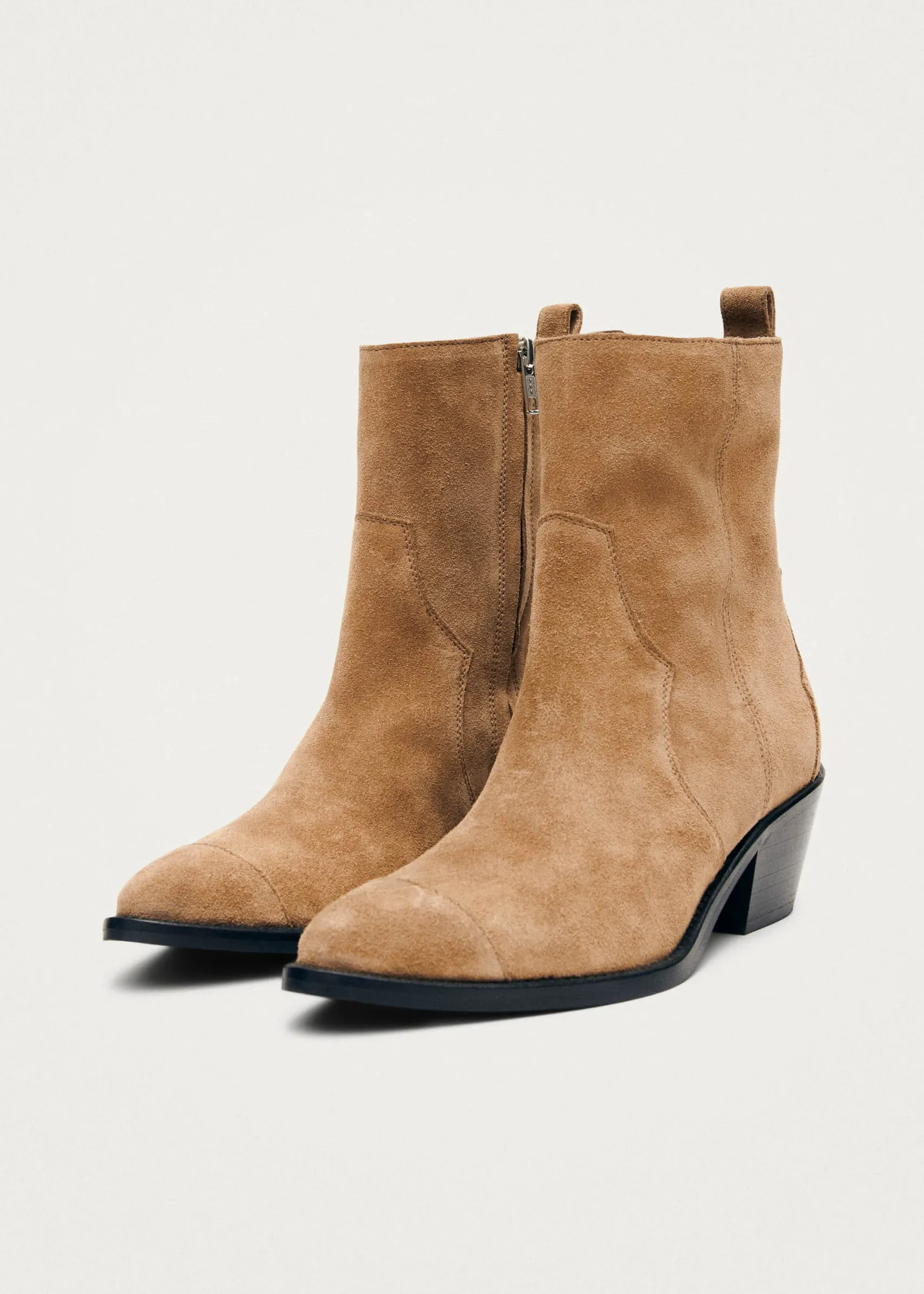 ALOHAS Austin Suede Tan Leather Ankle Boots