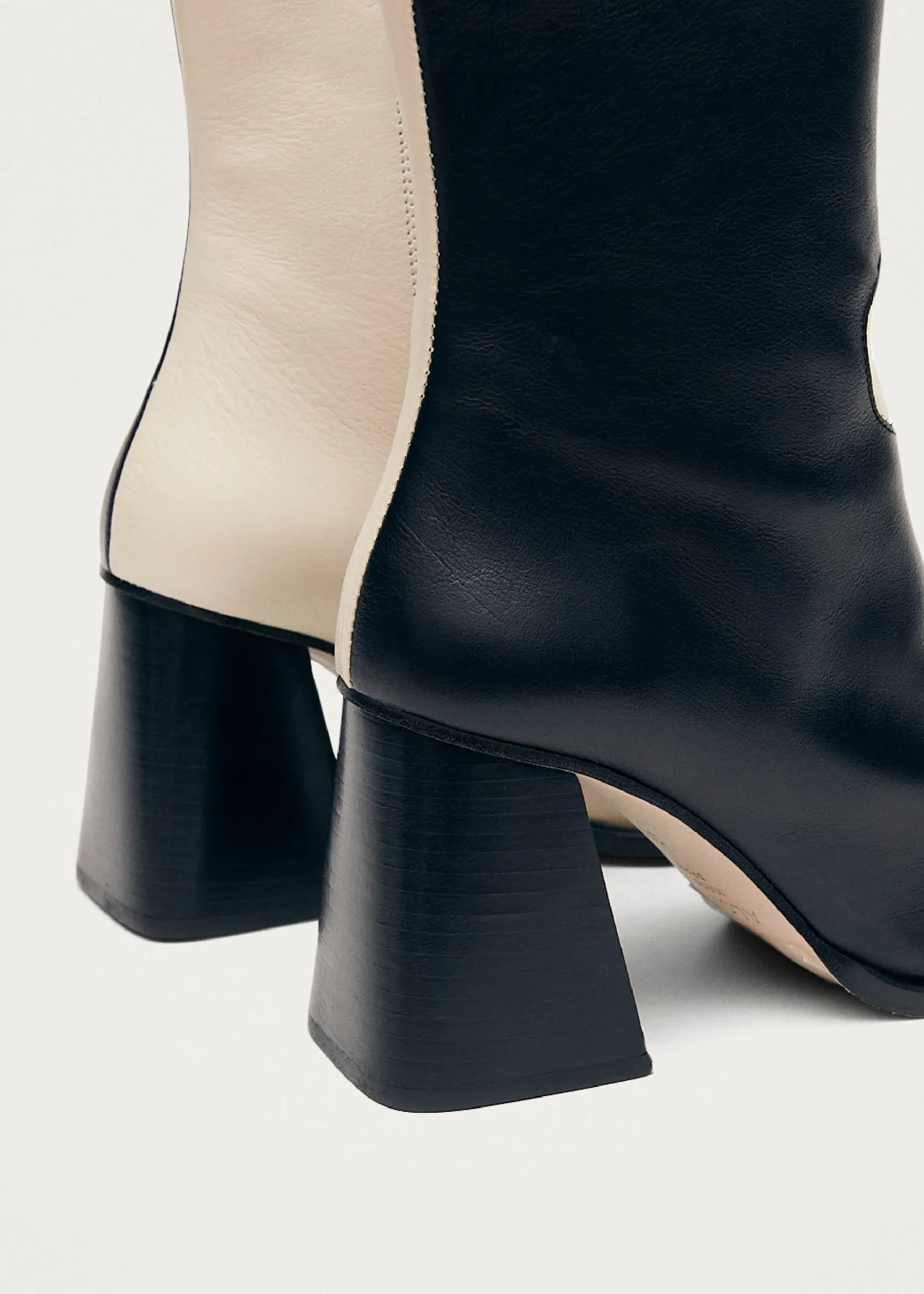 ALOHAS Blair Bicolor Black Cream Ankle Boots