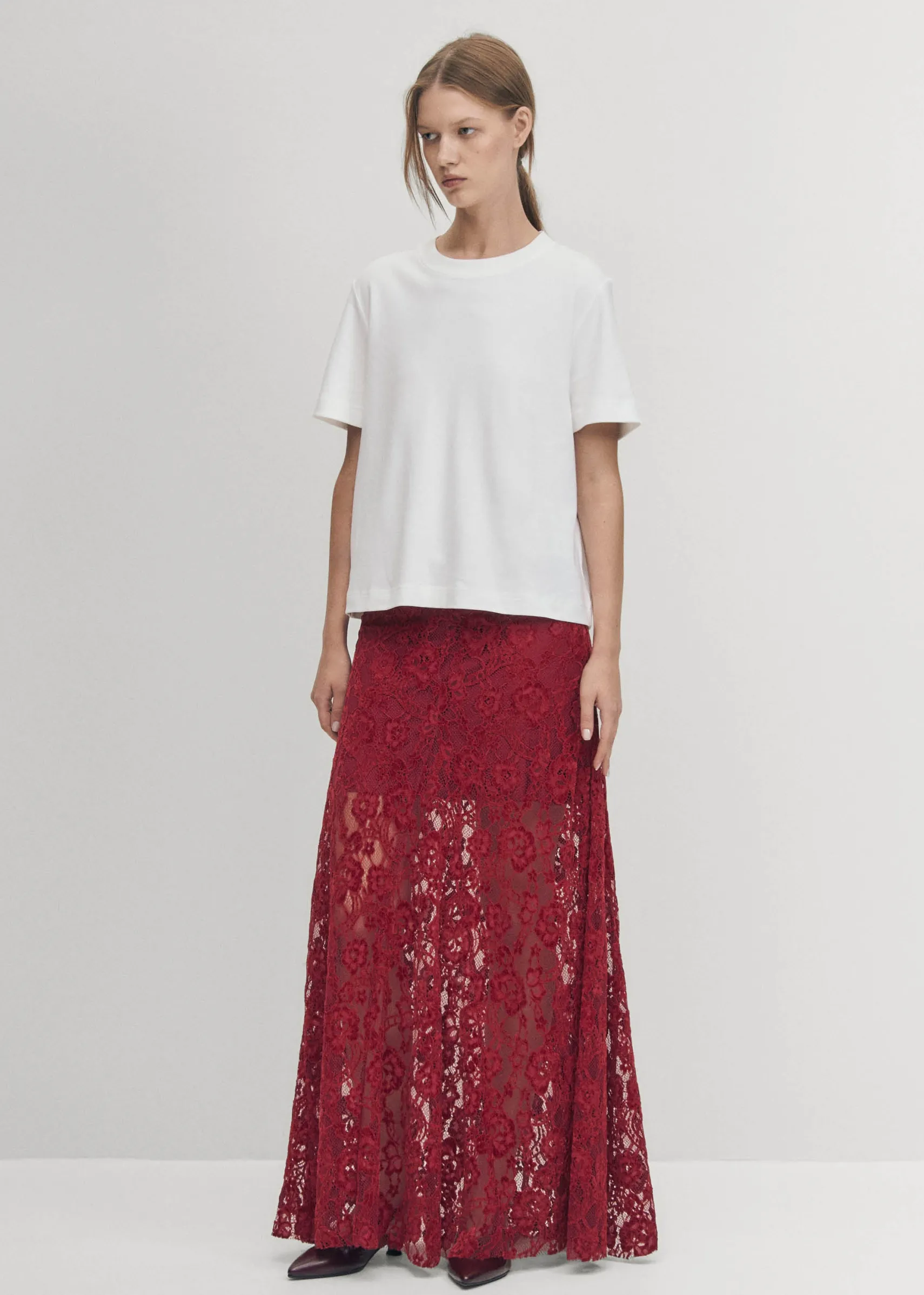 ALOHAS Bundi Lace Wine Skirt