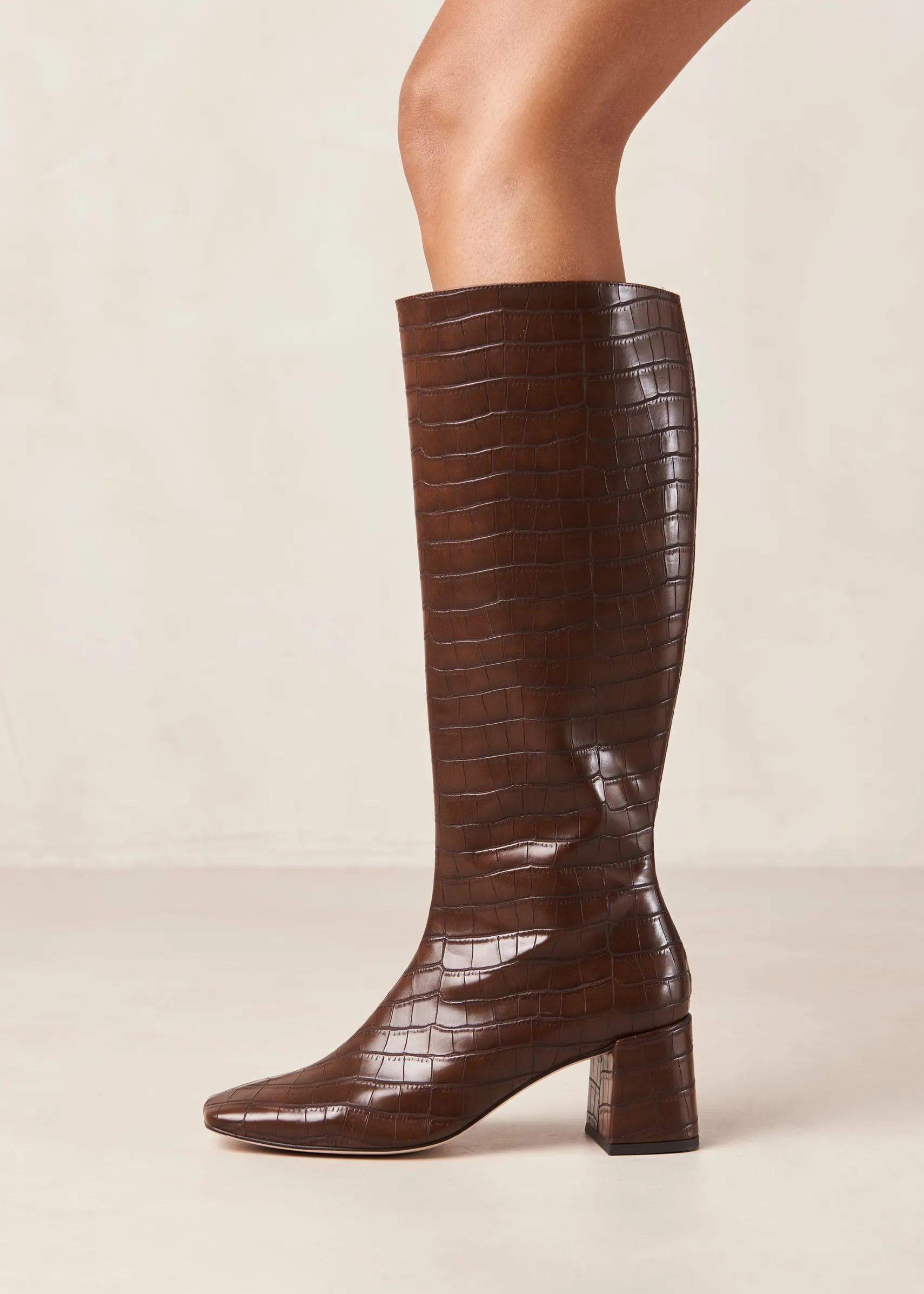 ALOHAS Chalk Alli Brown Vegan Leather Boots