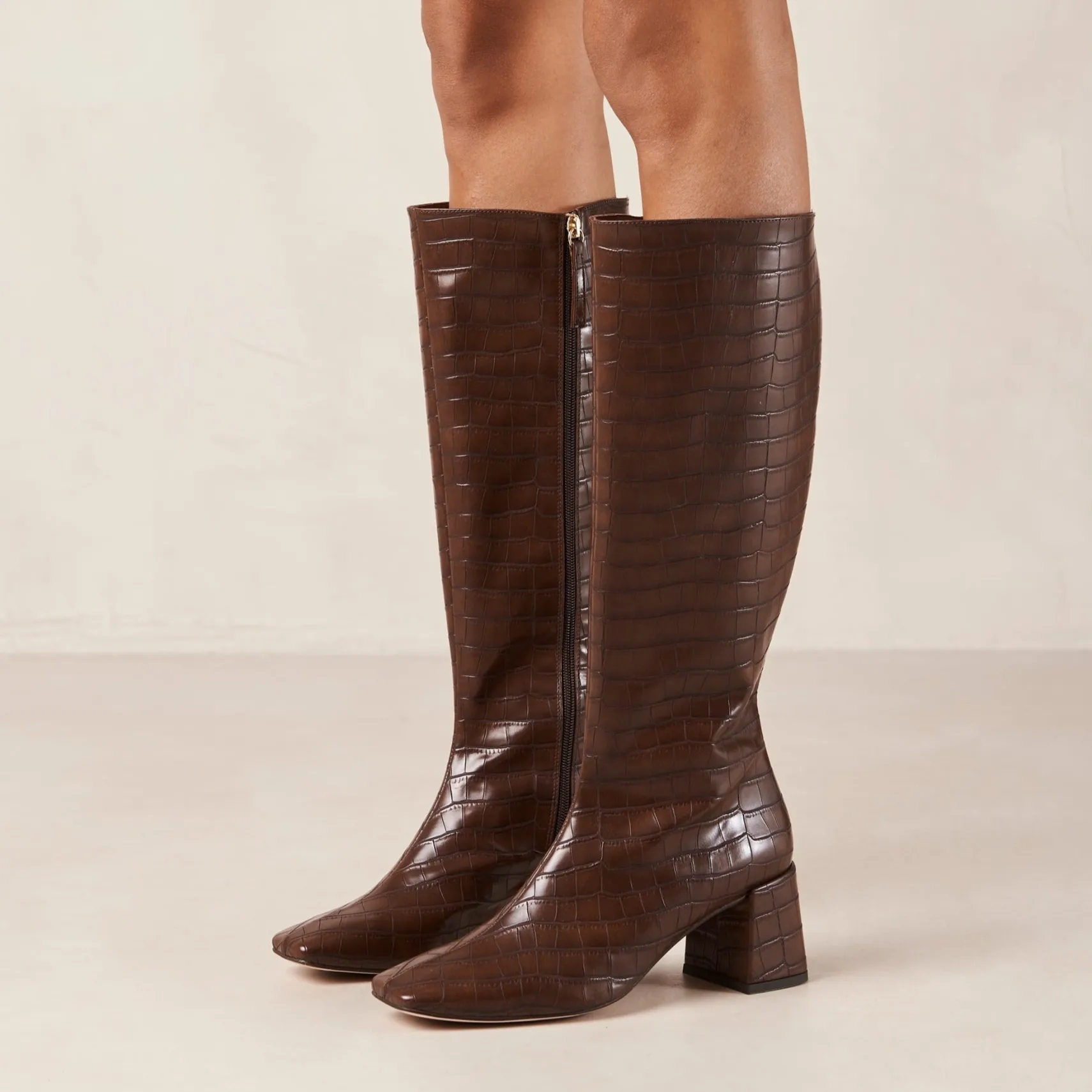 ALOHAS Chalk Alli Brown Vegan Leather Boots