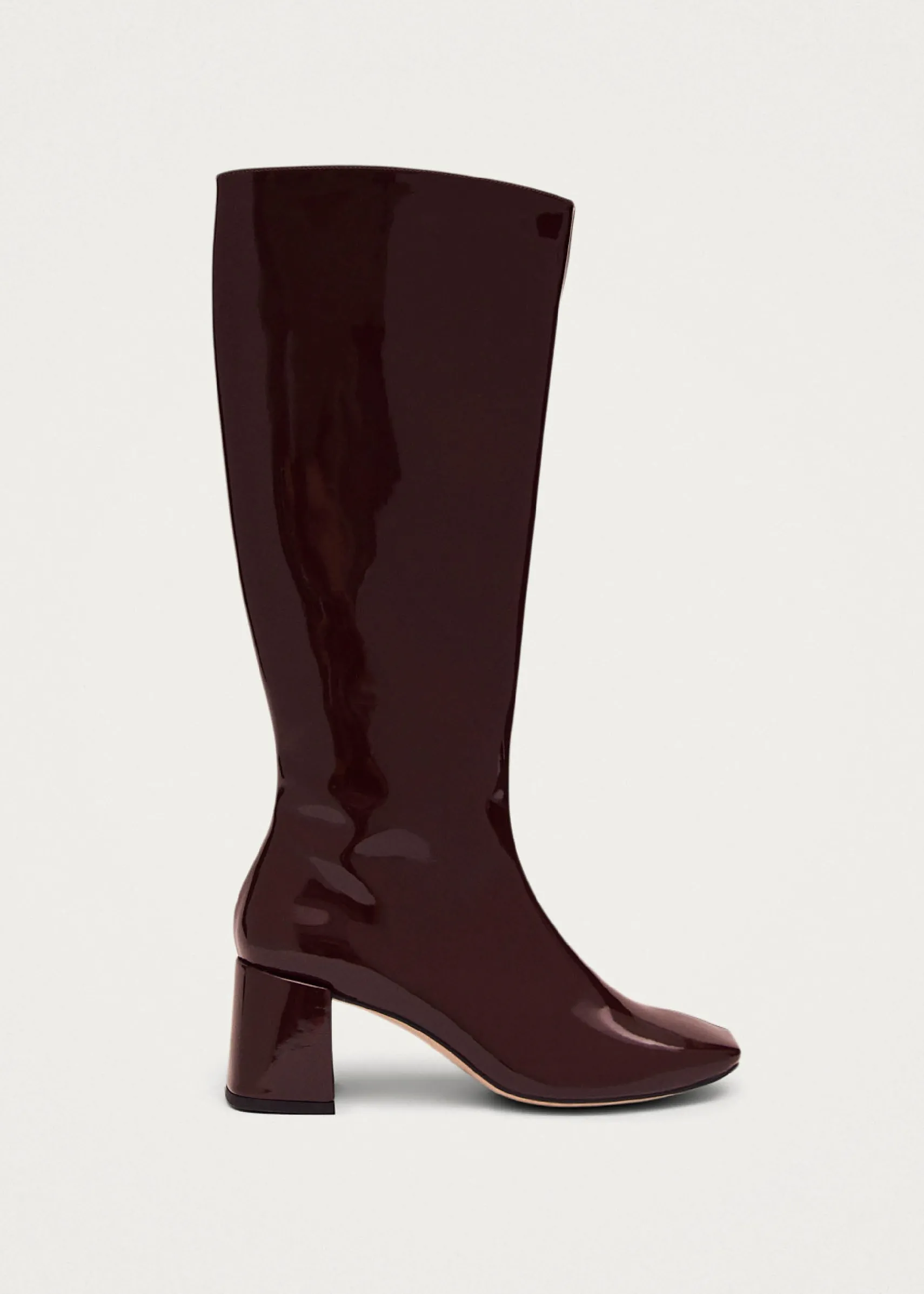 ALOHAS Chalk Onix Burgundy Vegan Leather Boots