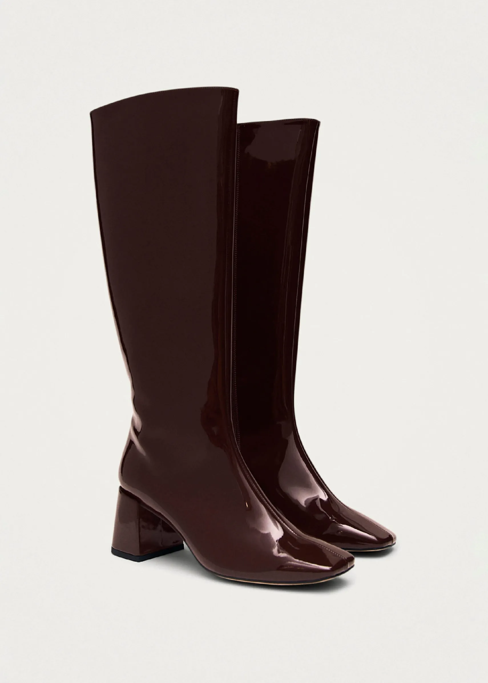 ALOHAS Chalk Onix Burgundy Vegan Leather Boots