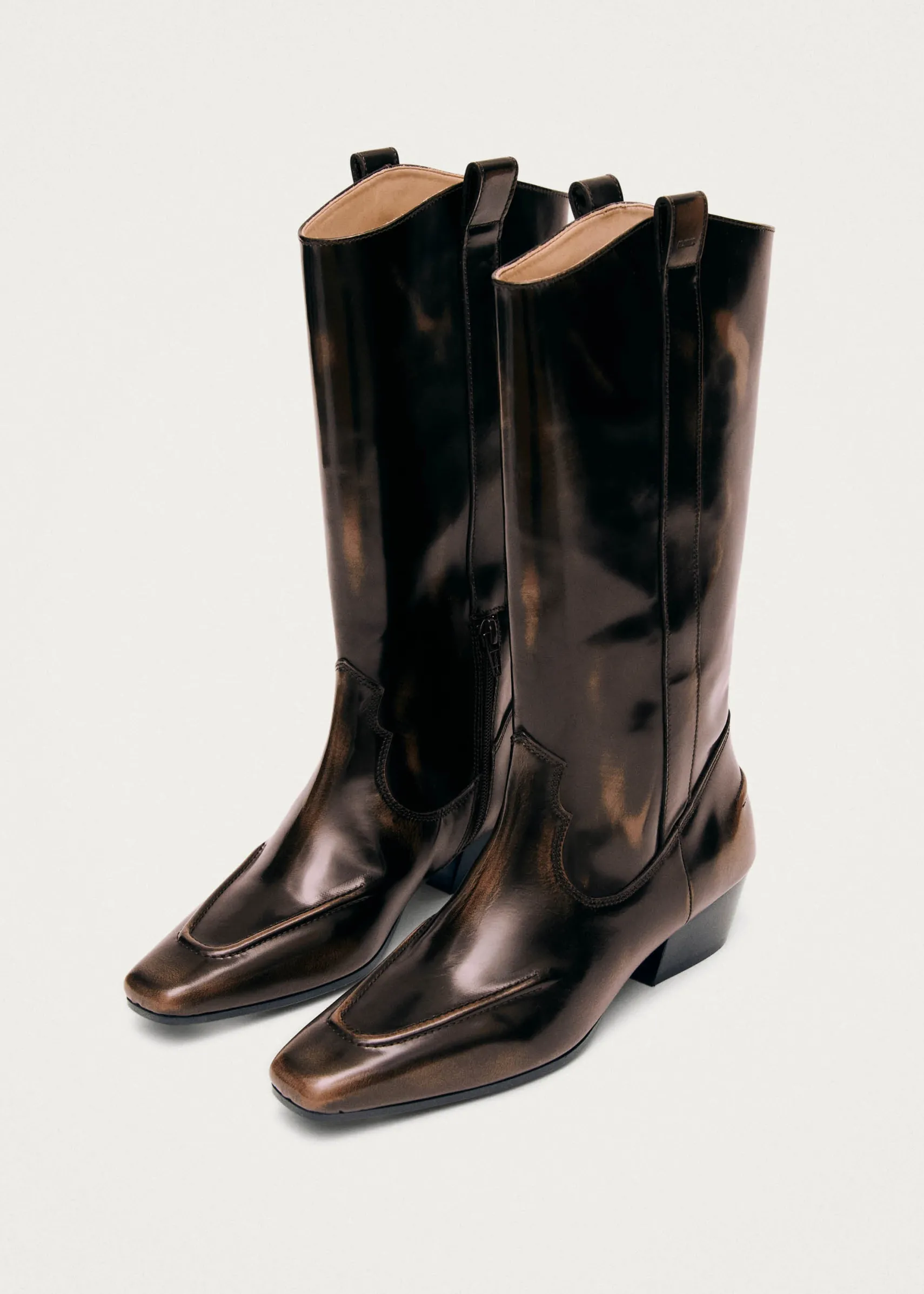 ALOHAS Chase Brushed Brown Leather Boots