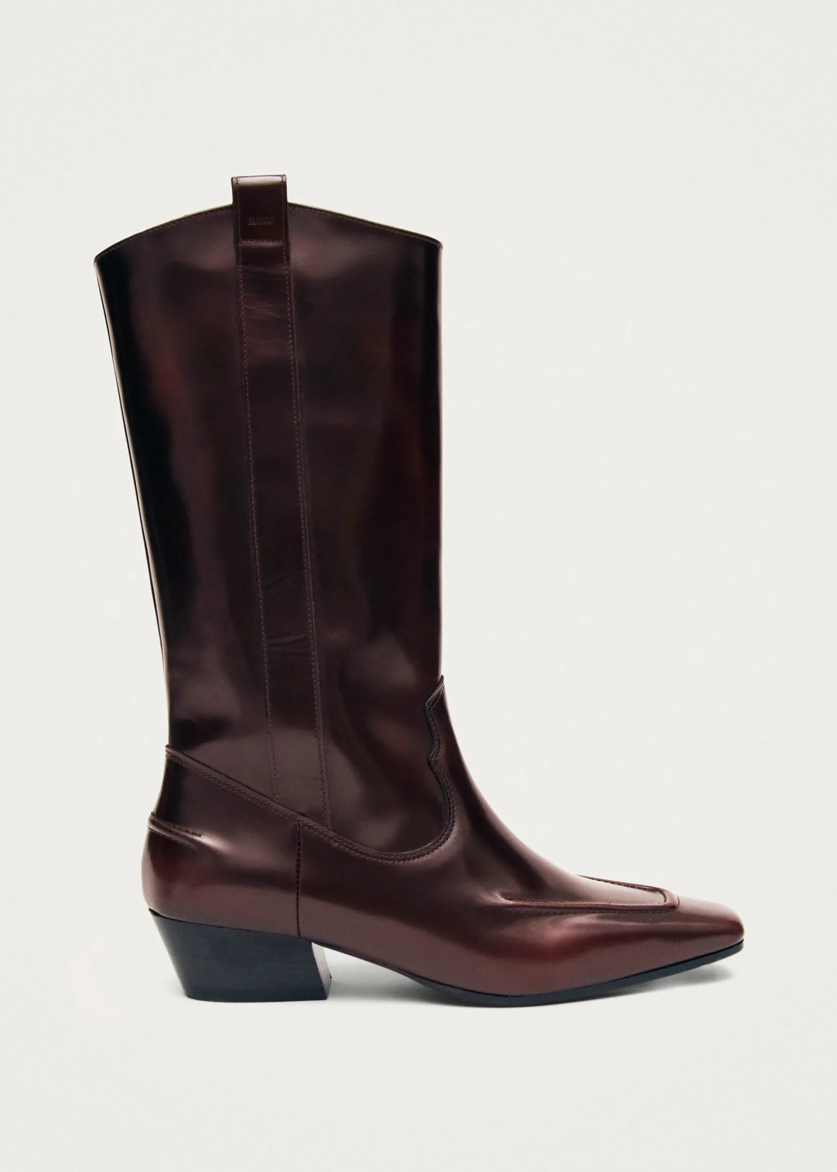 ALOHAS Chase Brushed Burgundy Leather Boots