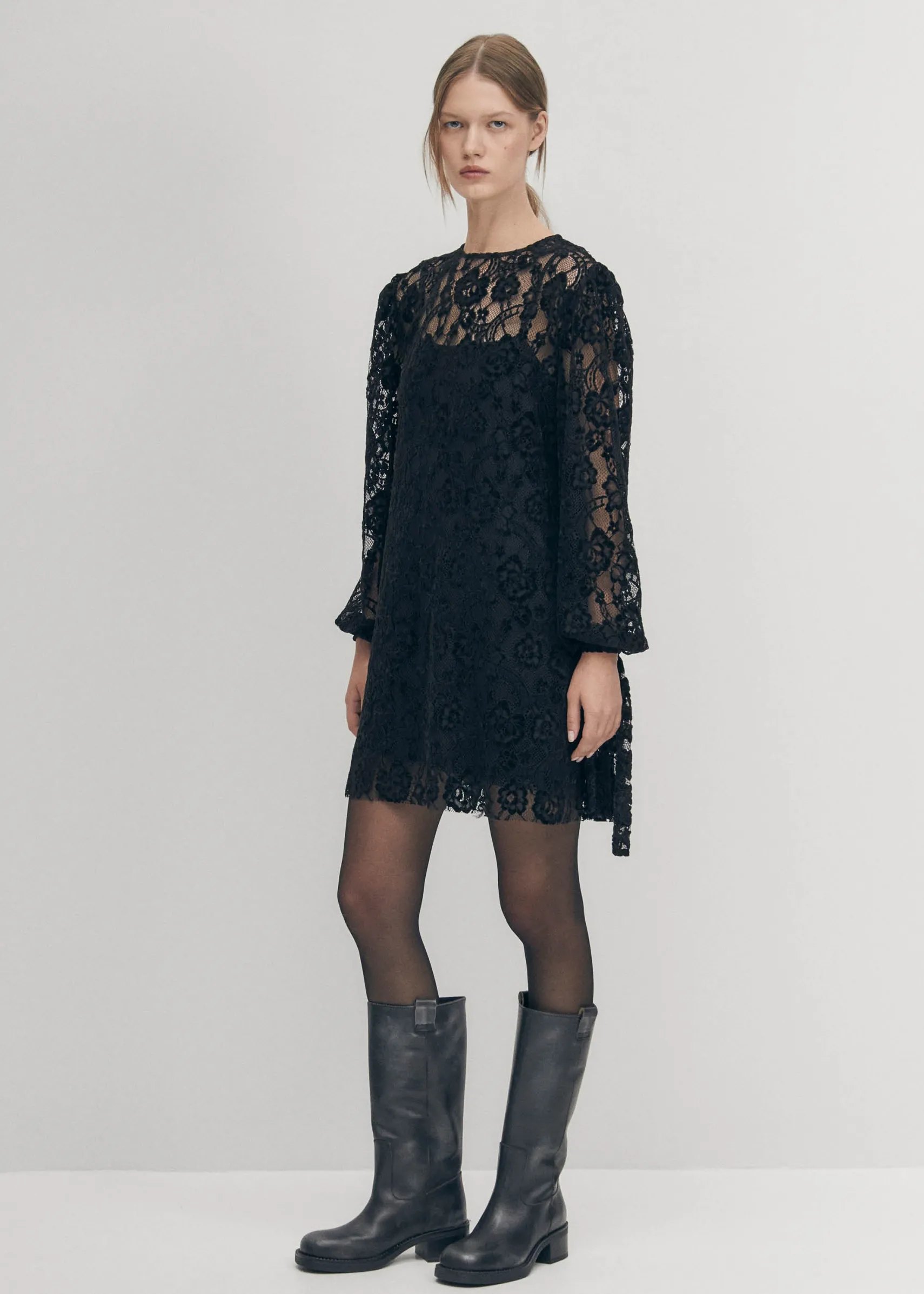 ALOHAS Dablon Lace Black Dress