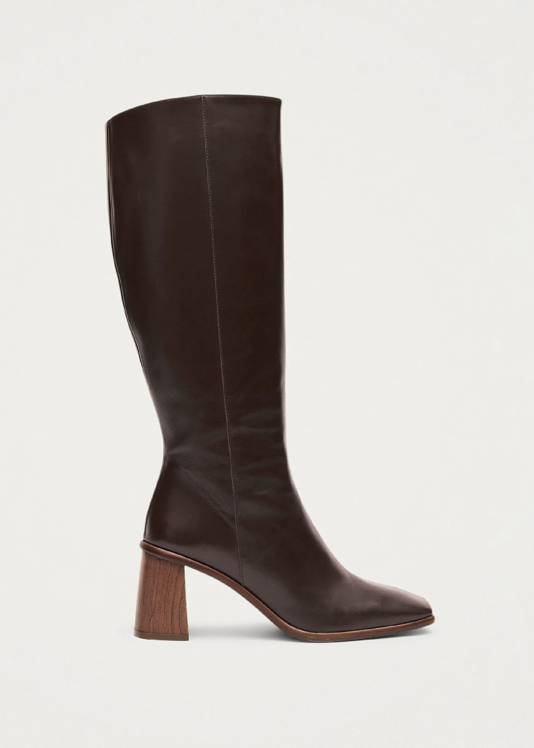 ALOHAS East Coffee Brown Leather Boots