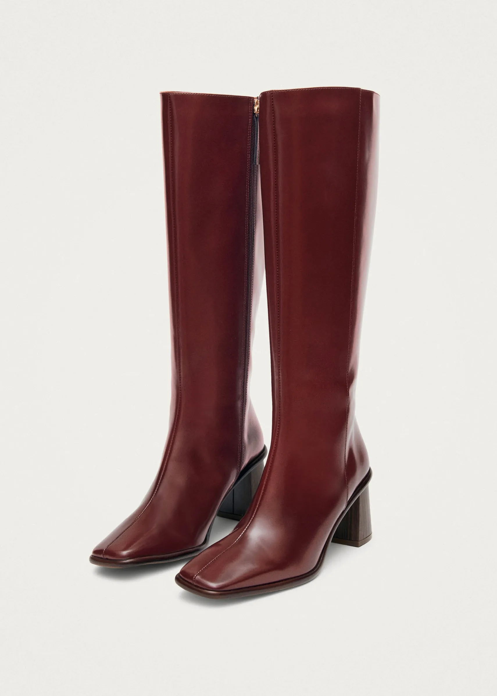 ALOHAS East Sleek Burgundy Leather Boots