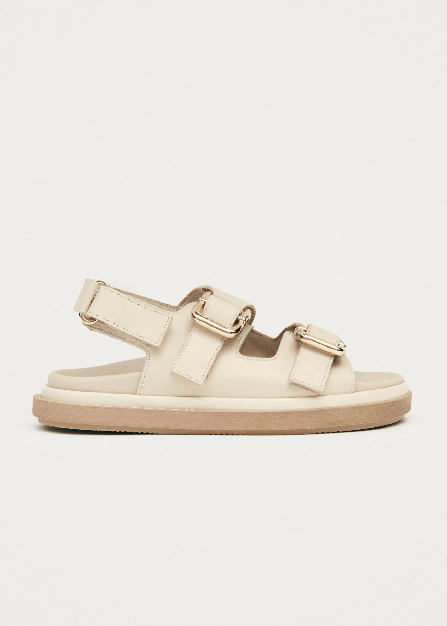 ALOHAS Harper Cream Leather Sandals