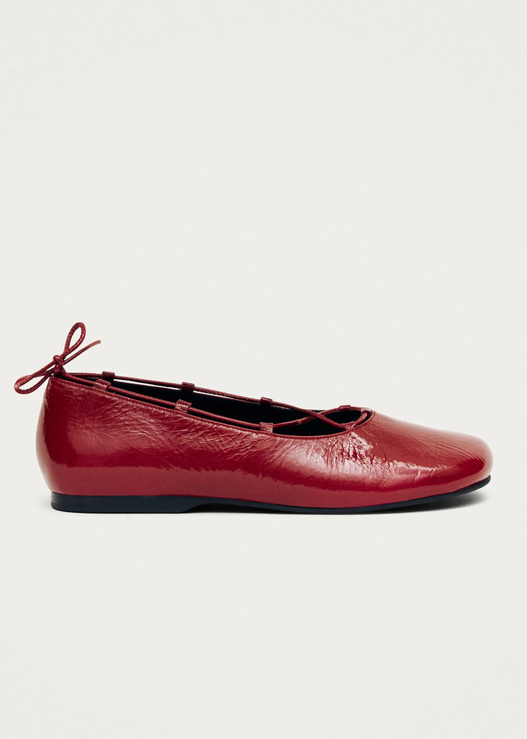 ALOHAS Hollis Onix Red Leather Ballet Flats