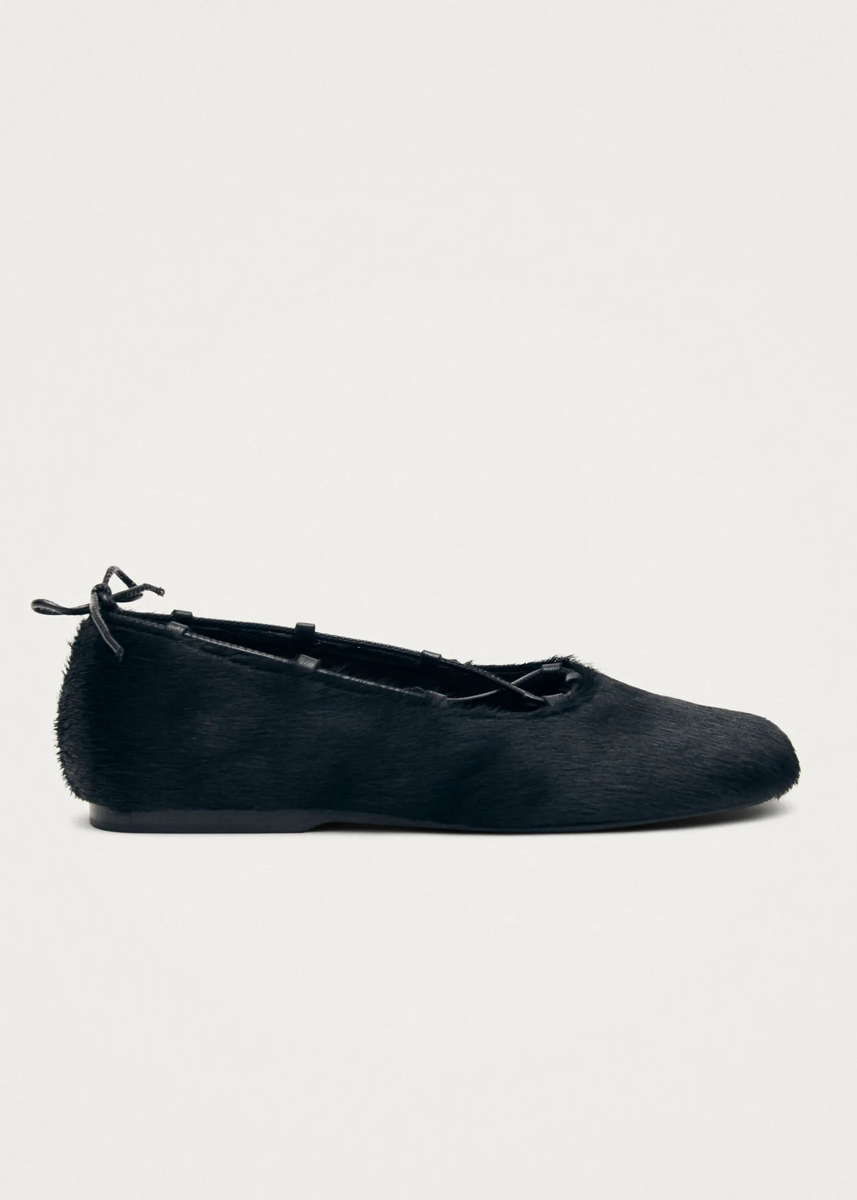 ALOHAS Hollis Soft Black Leather Ballet Flats