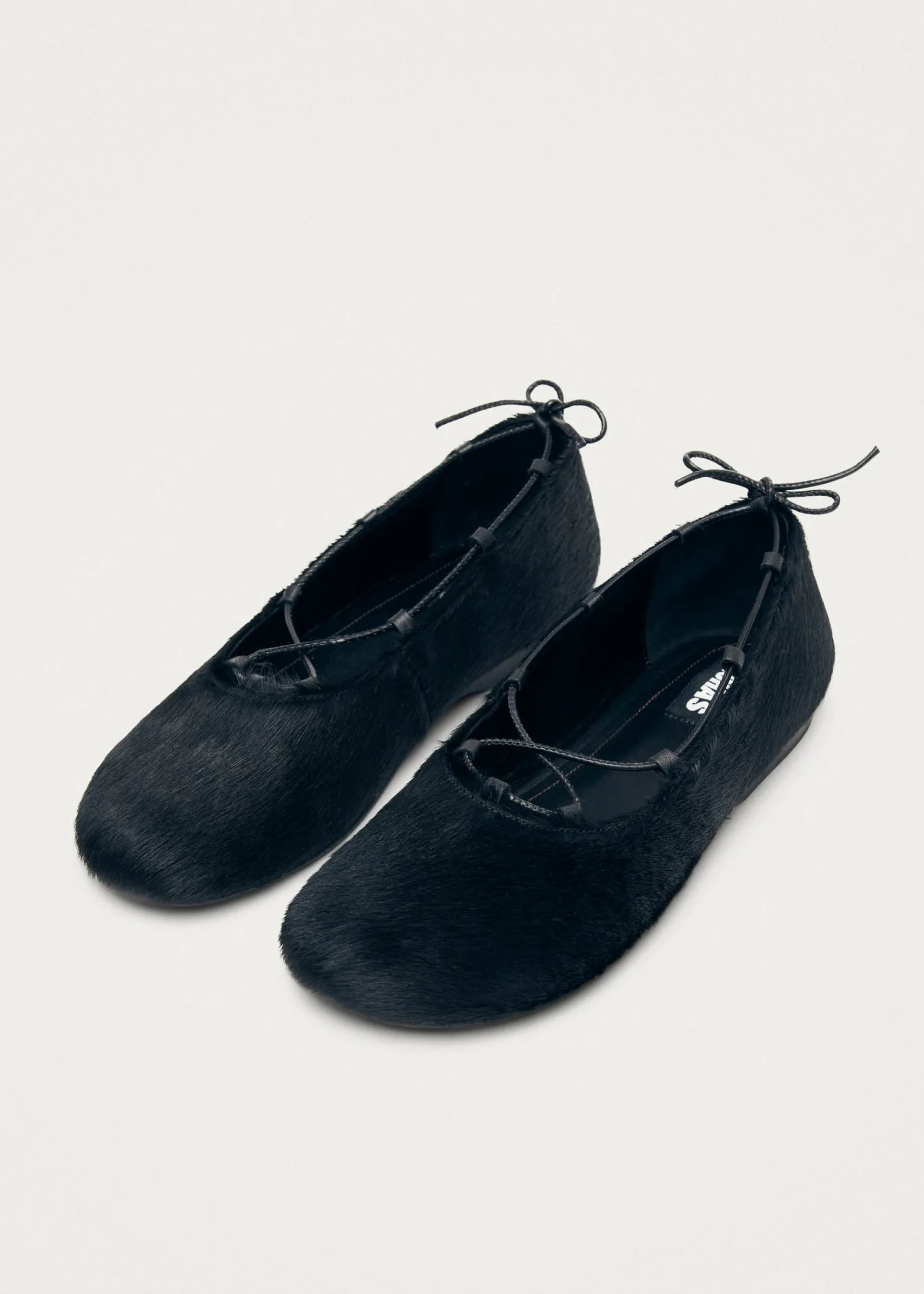 ALOHAS Hollis Soft Black Leather Ballet Flats