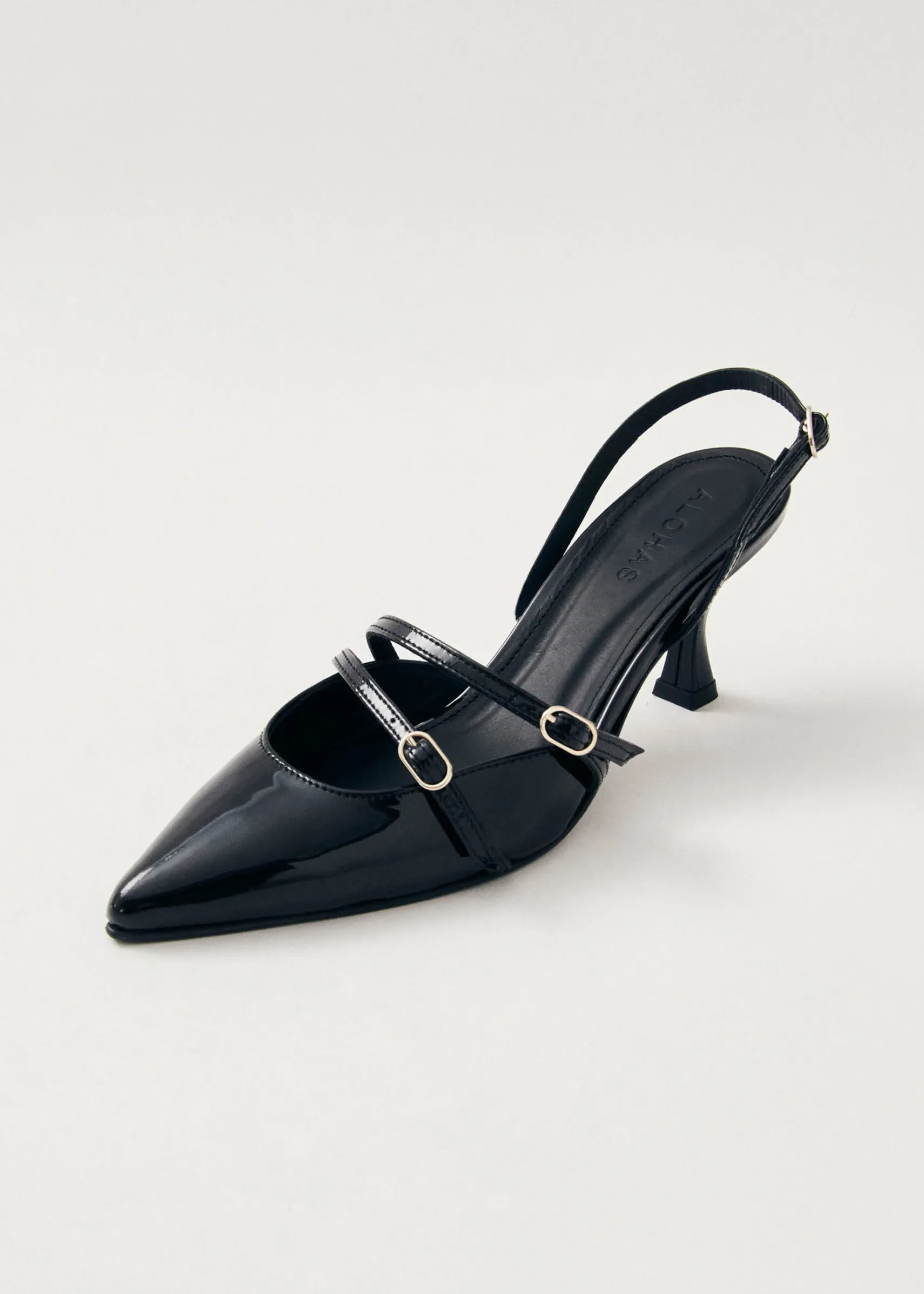 ALOHAS Joelle Onix Black Leather Pumps