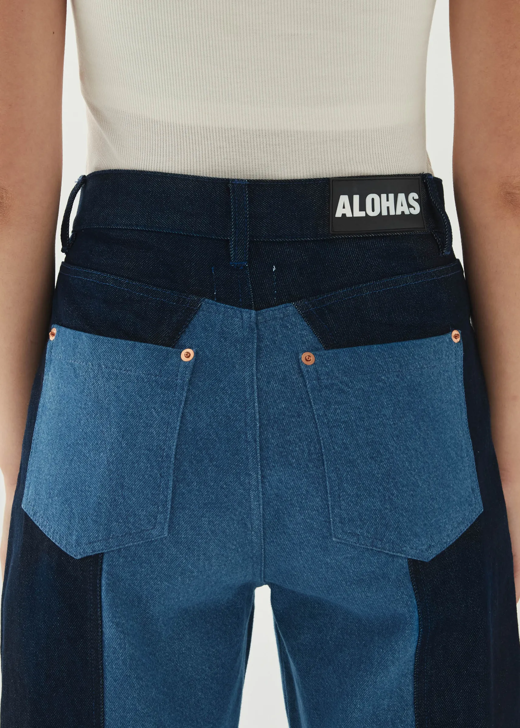 ALOHAS Kansas Bicolor Indigo Denim Trousers