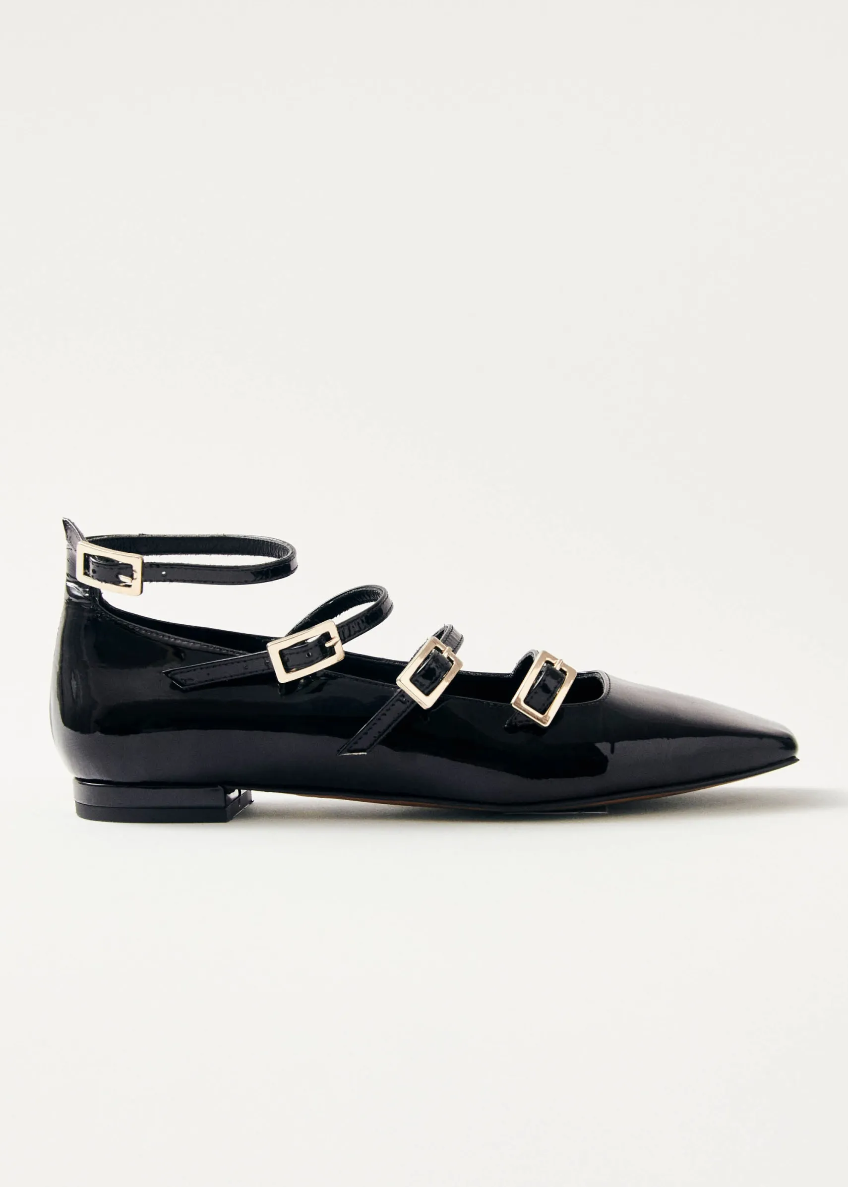 ALOHAS Luke Onix Black Leather Ballet Flats