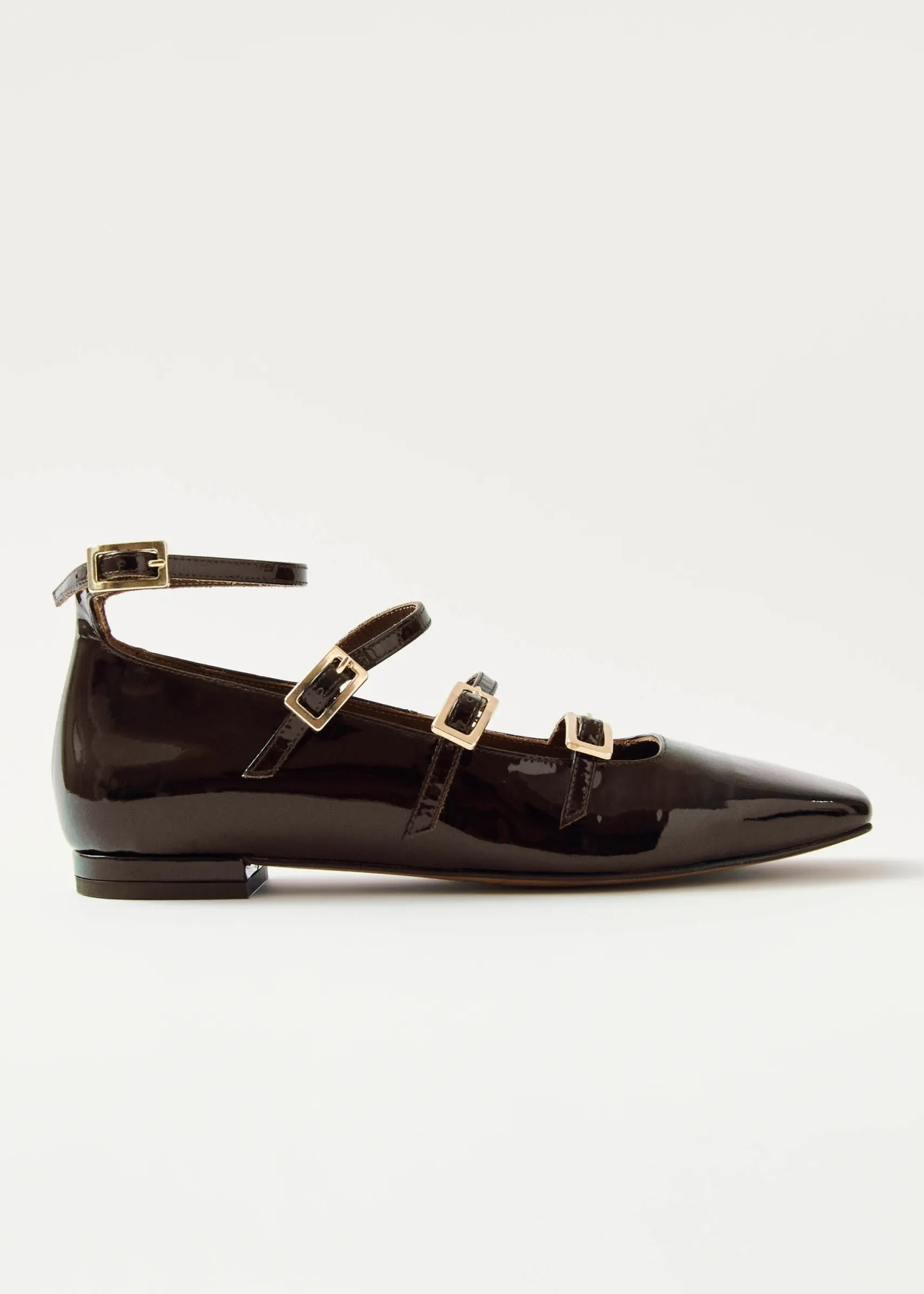 ALOHAS Luke Onix Coffee Brown Leather Ballet Flats