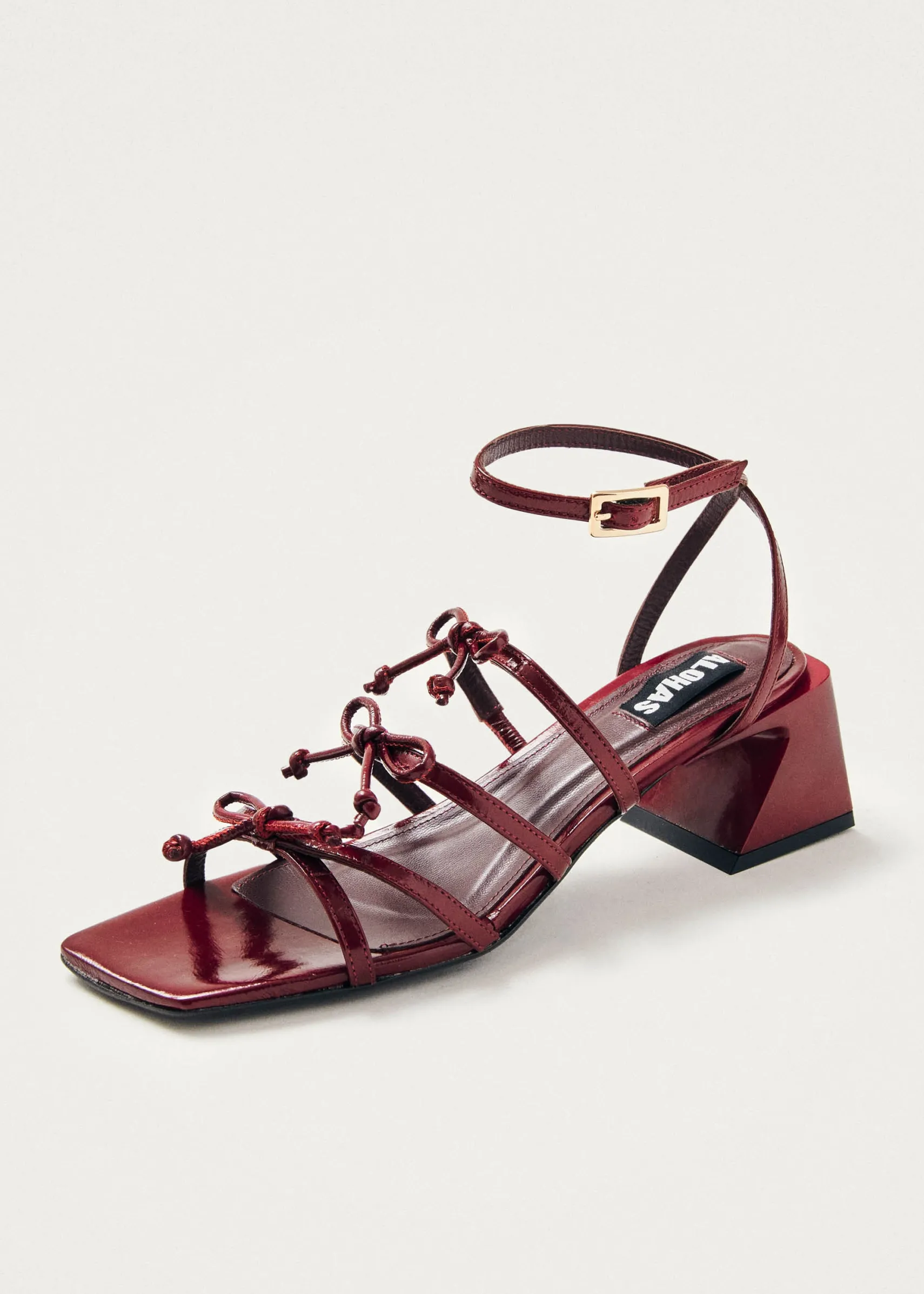 ALOHAS Luzelle Onix Burgundy Leather Sandals