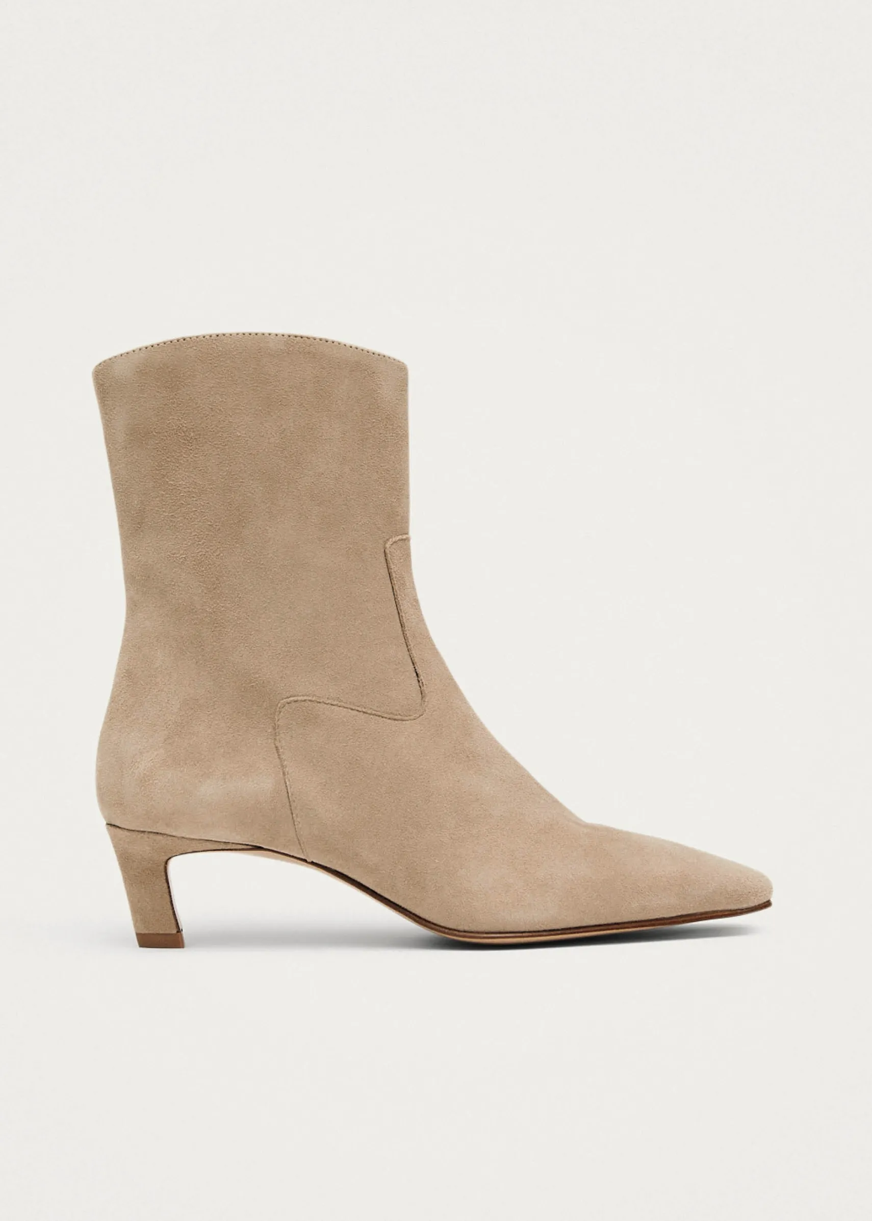 ALOHAS Nash Suede Beige Leather Ankle Boots