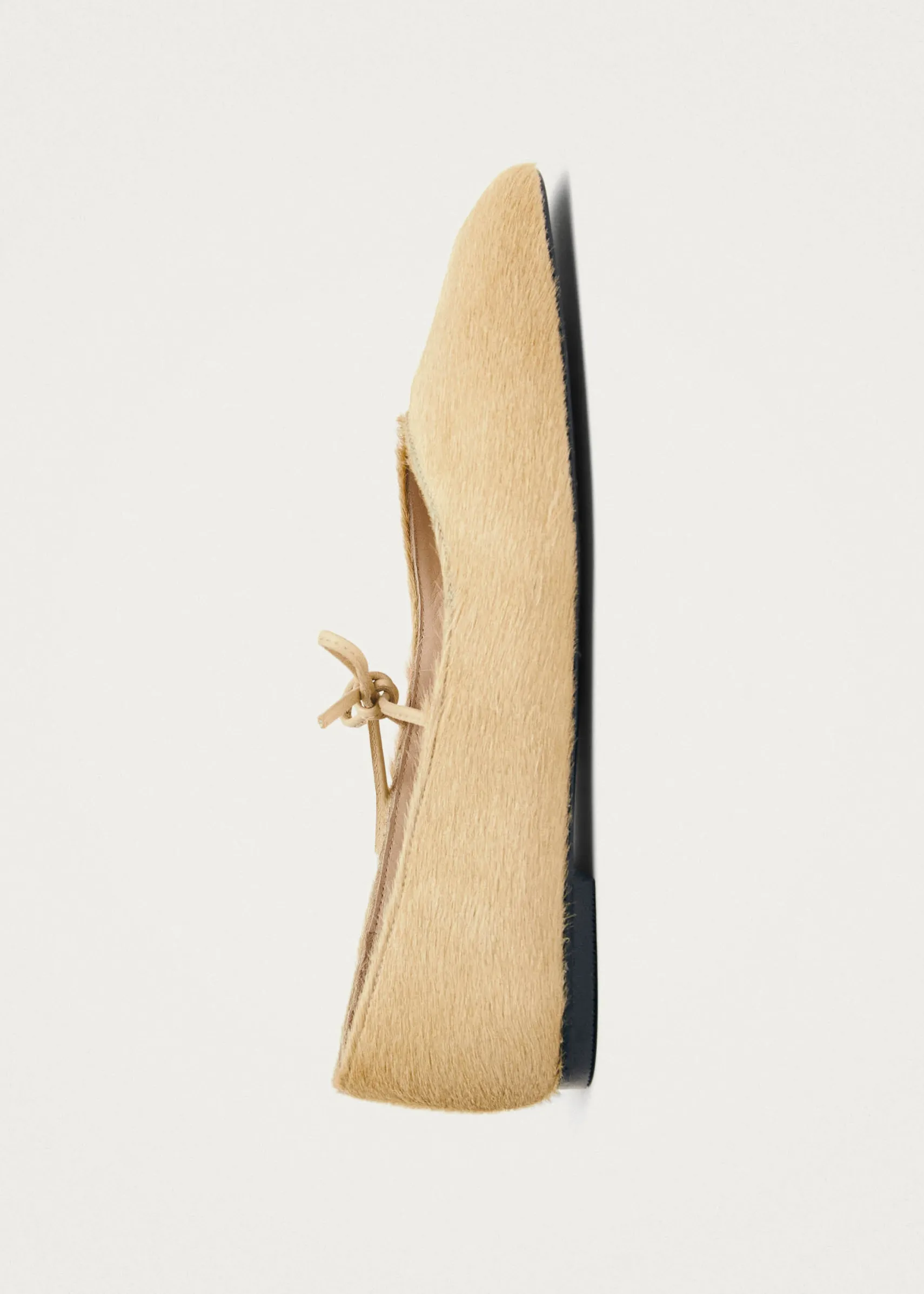 ALOHAS Sway Soft Beige Leather Ballet Flats