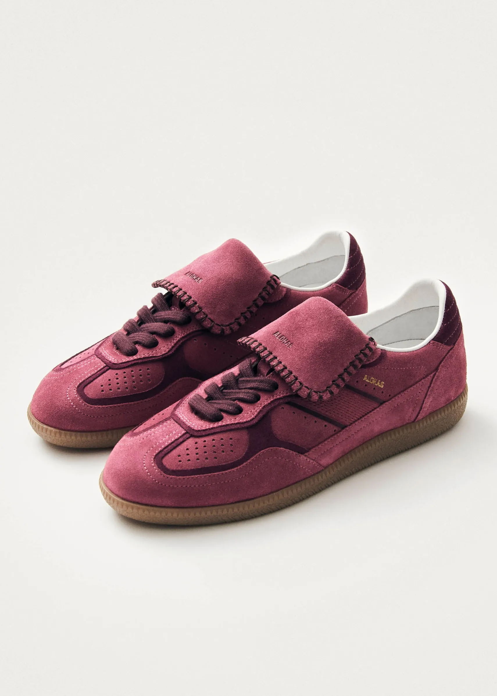 ALOHAS Tb.490 Club Suede Raspberry Leather Sneakers