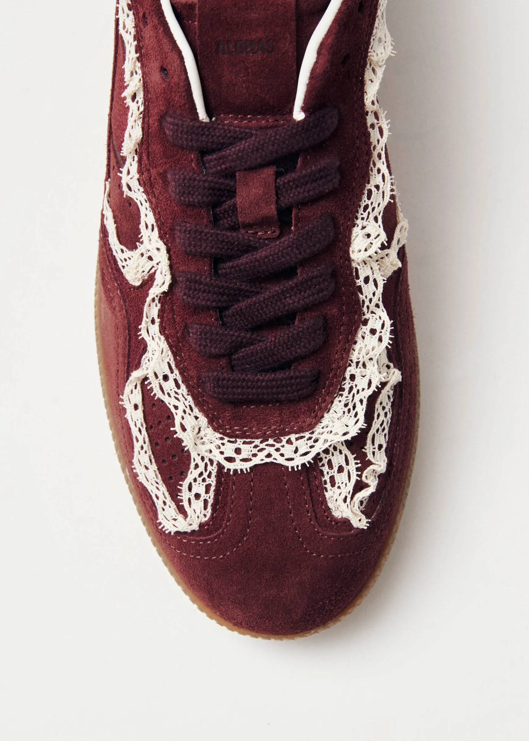 ALOHAS Tb.490 Crochet Burgundy Leather Sneakers