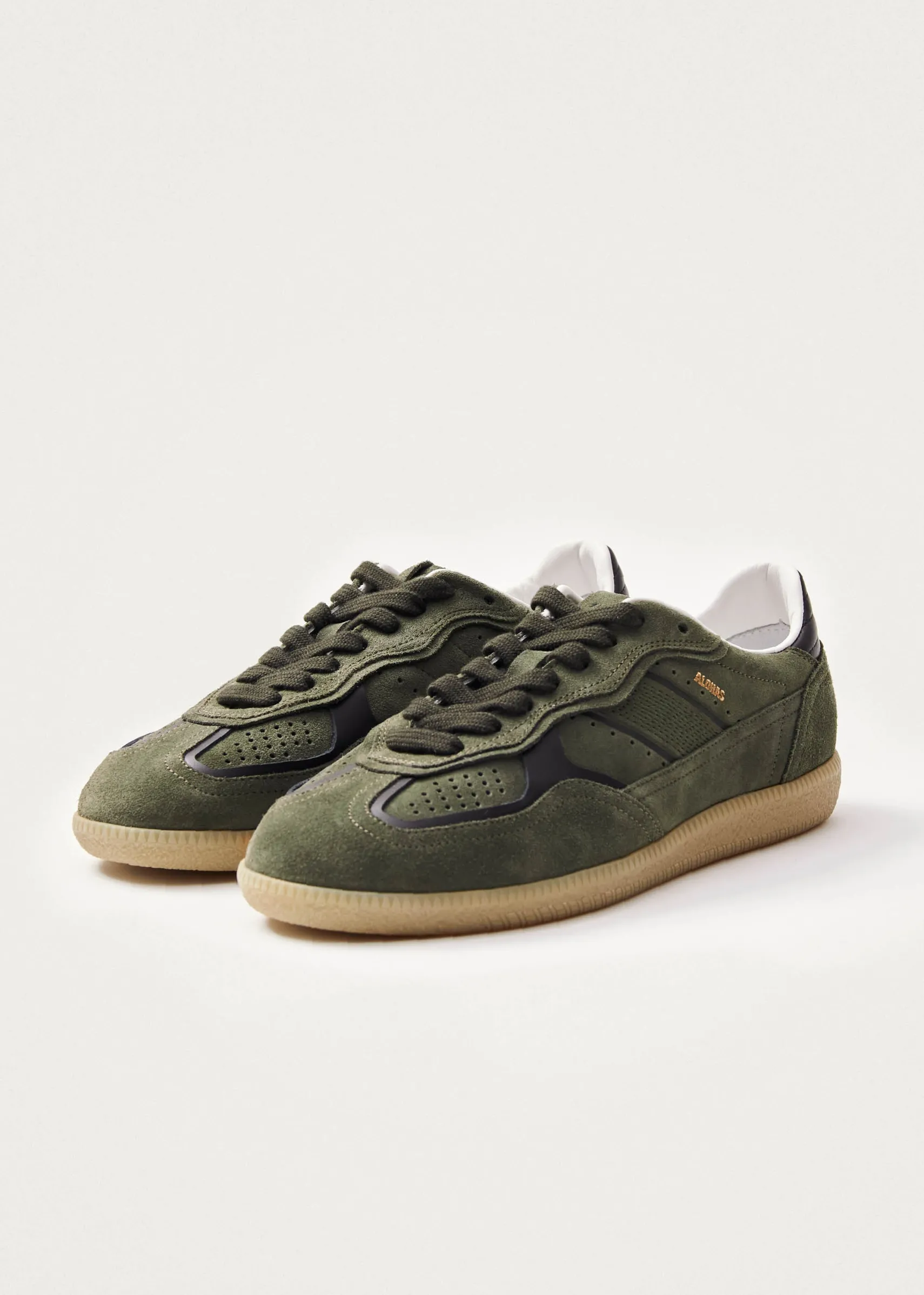 ALOHAS Tb.490 Rife Dusty Olive Leather Sneakers