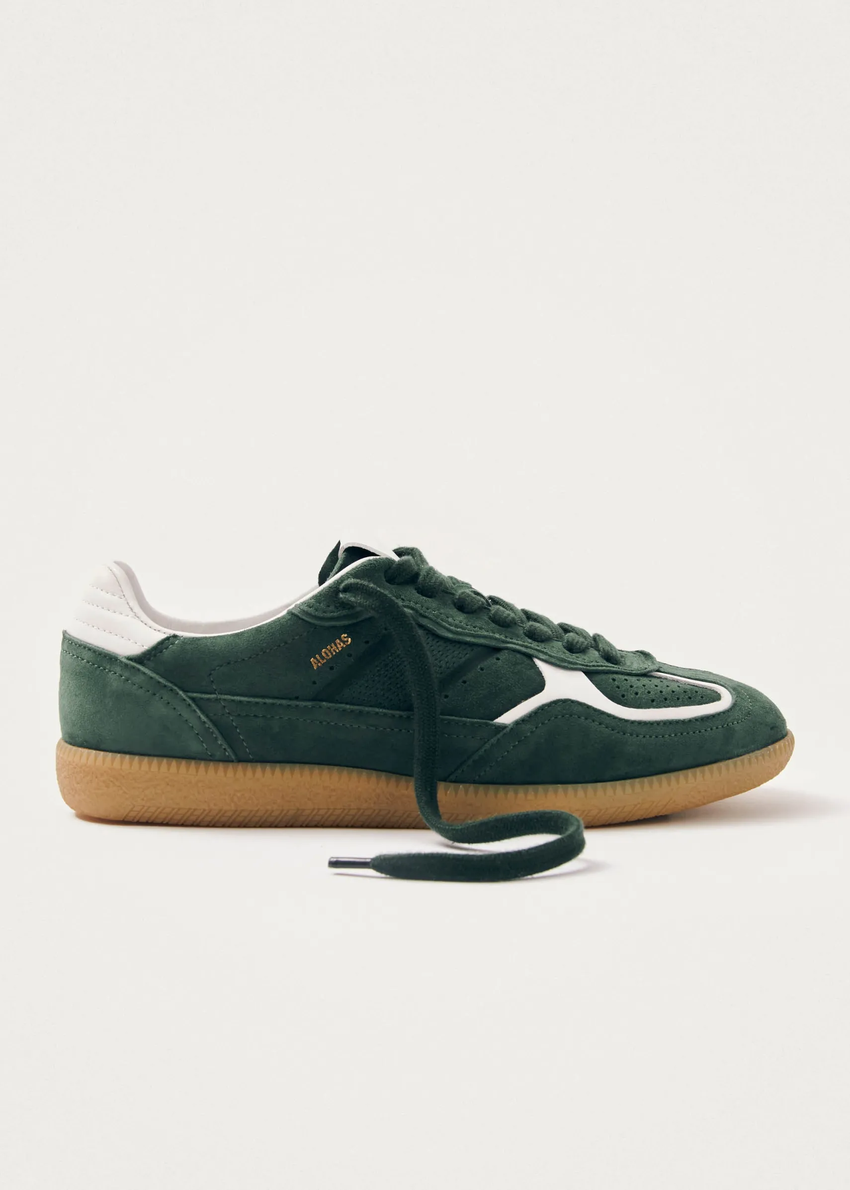 ALOHAS Tb.490 Rife Forest Green Leather Sneakers