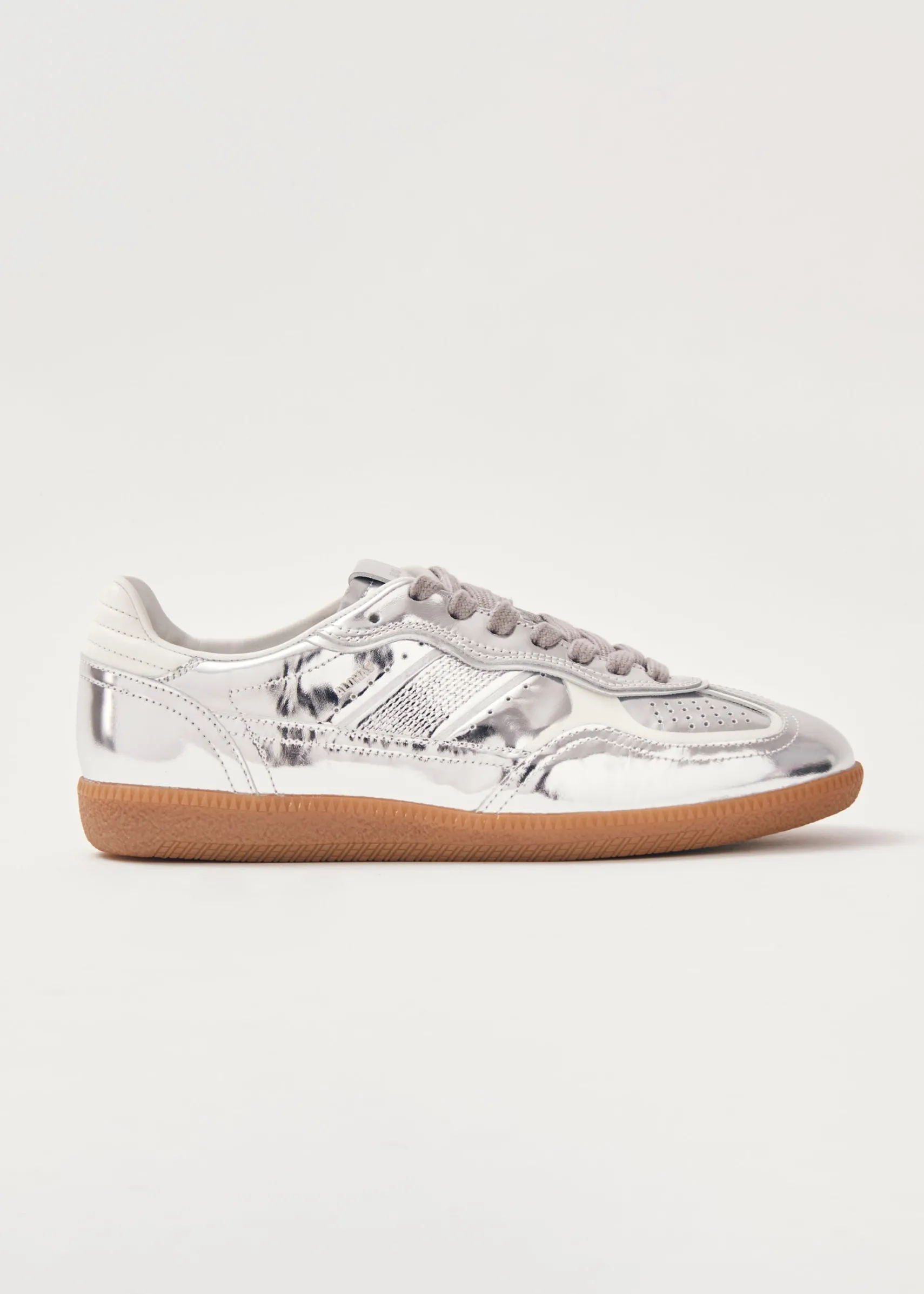 ALOHAS Tb.490 Rife Shimmer Silver Cream Leather Sneakers