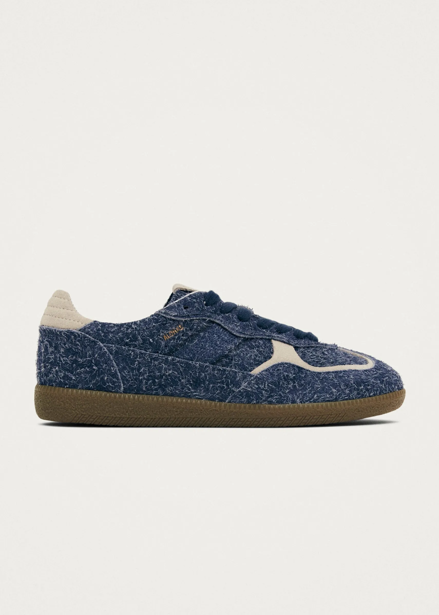 ALOHAS Tb.490 Rife Suede Fuzzy Blue Leather Sneakers