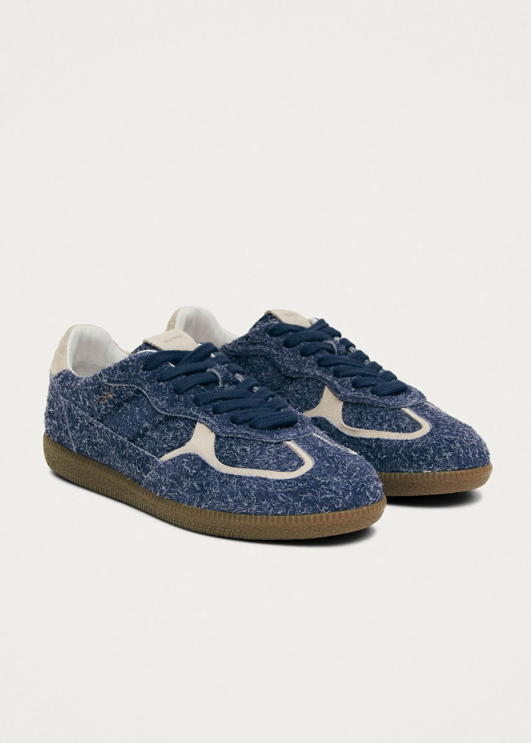 ALOHAS Tb.490 Rife Suede Fuzzy Blue Leather Sneakers