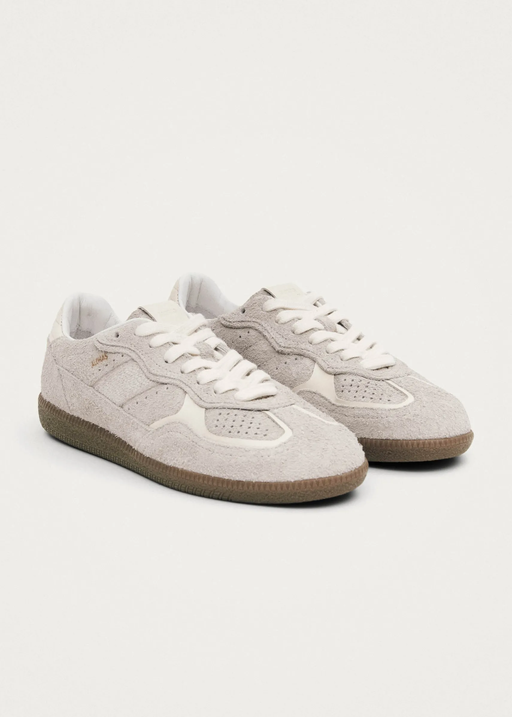 ALOHAS Tb.490 Rife Suede Fuzzy Light Grey Leather Sneakers