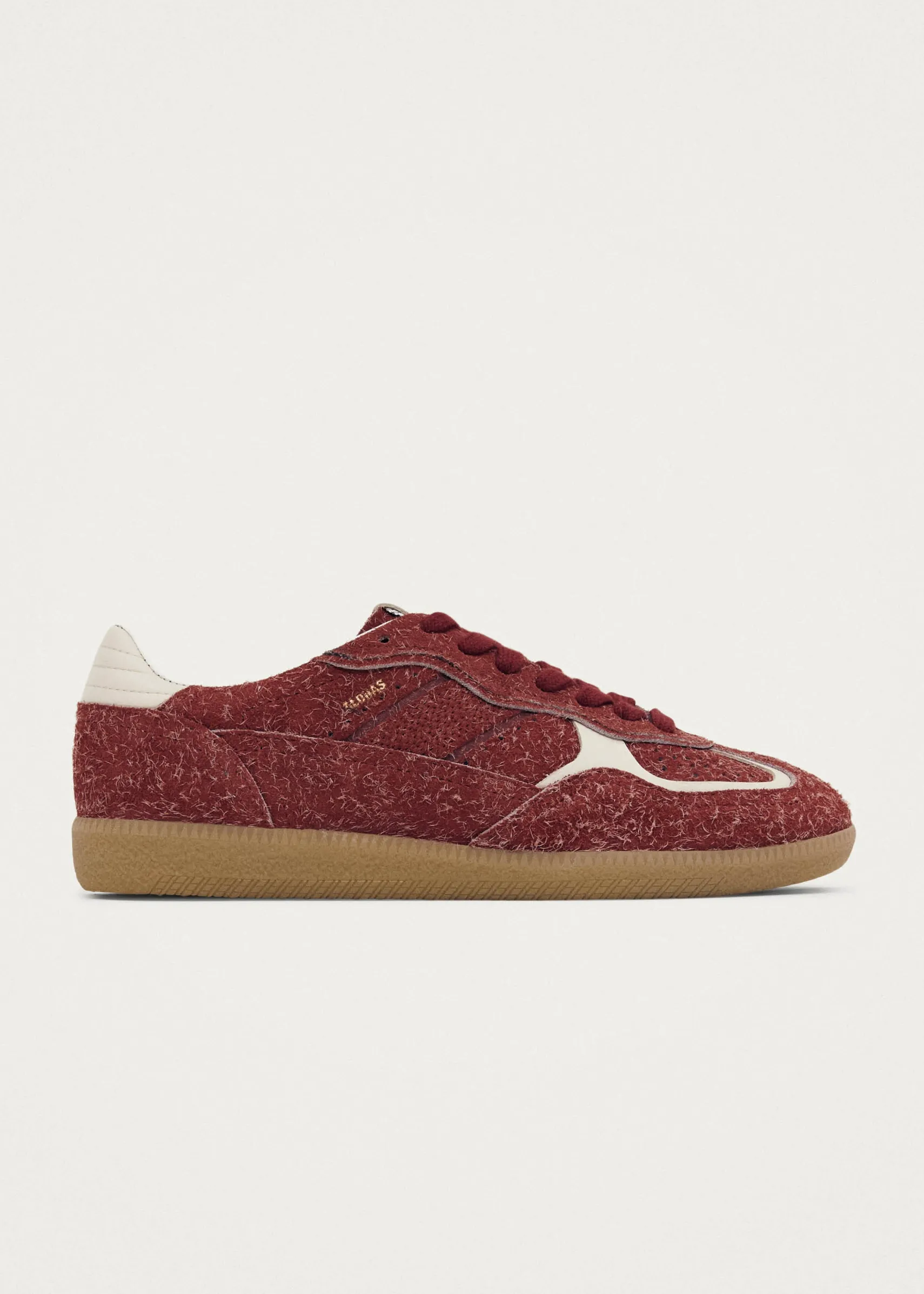 ALOHAS Tb.490 Rife Suede Fuzzy Red Leather Sneakers