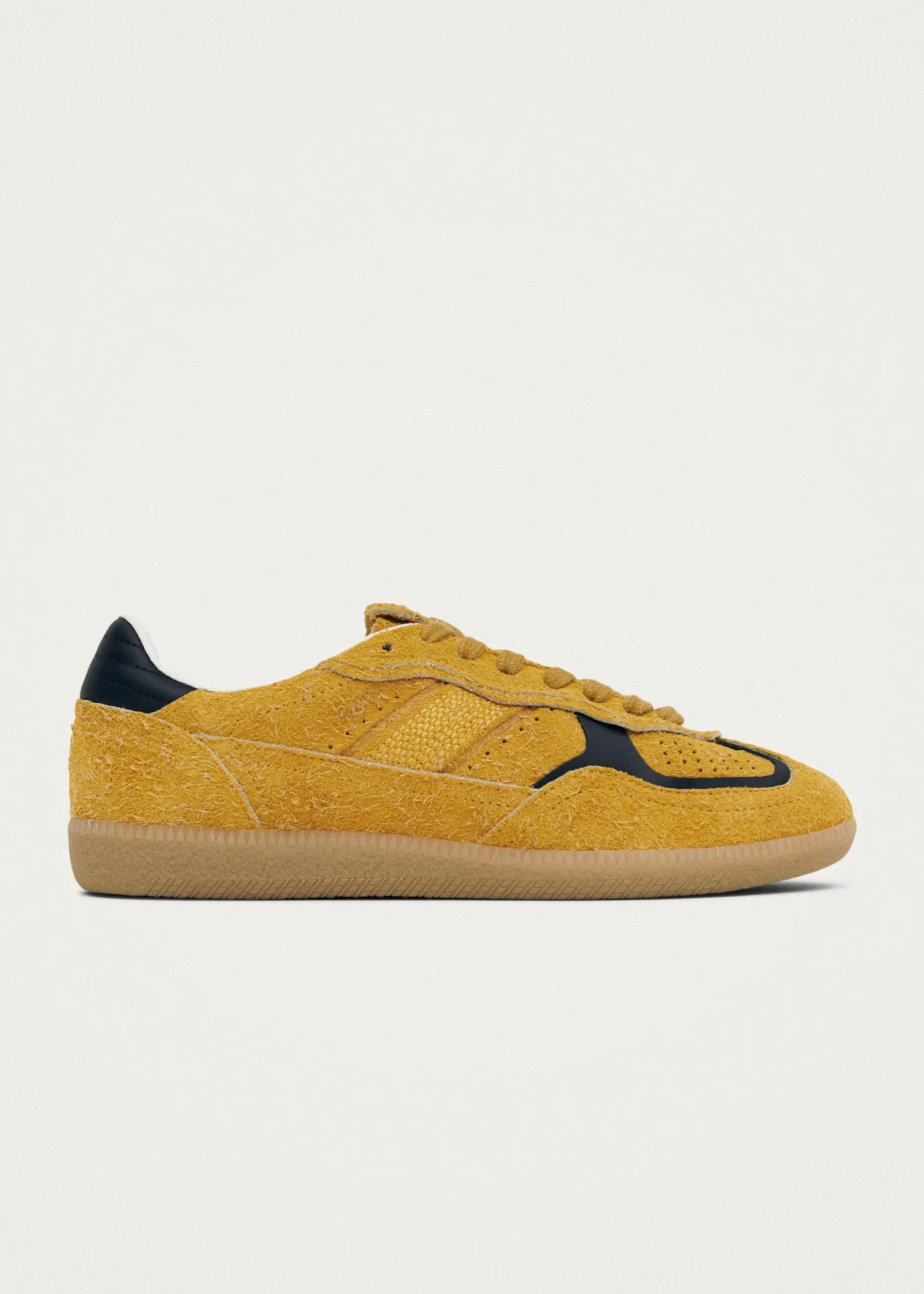 ALOHAS Tb.490 Rife Suede Fuzzy Yellow Leather Sneakers