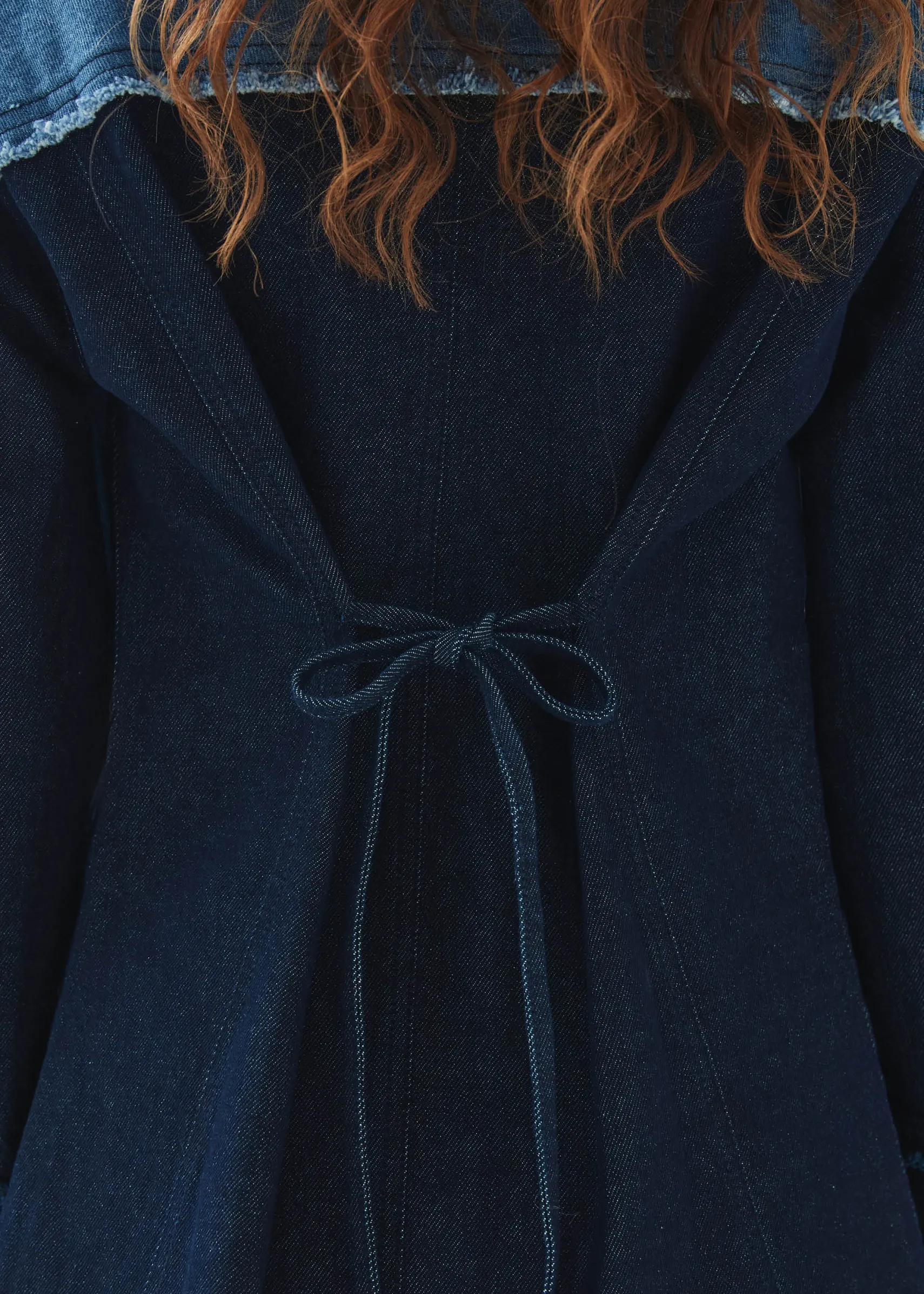 ALOHAS Veden Bicolor Indigo Denim Dress