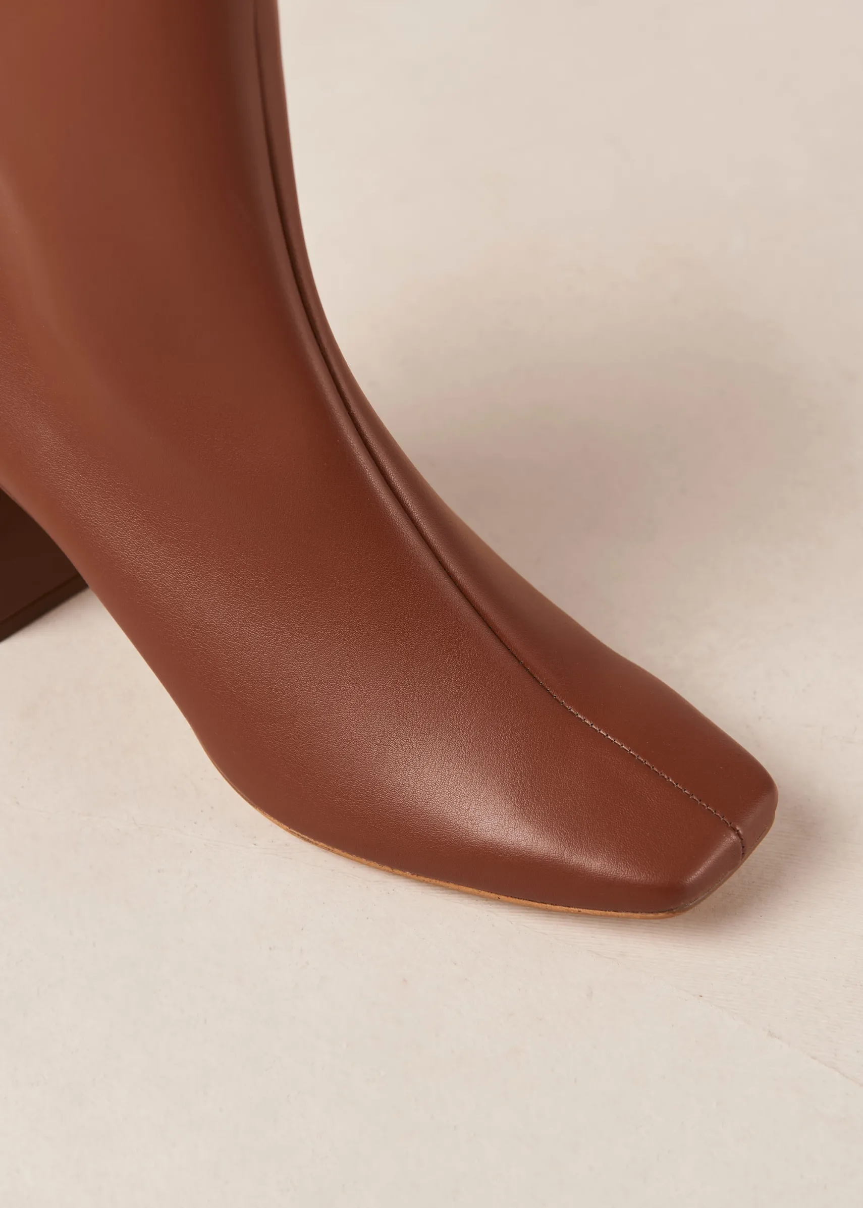 ALOHAS Watercolor Gingerbread Brown Vegan Leather Boots