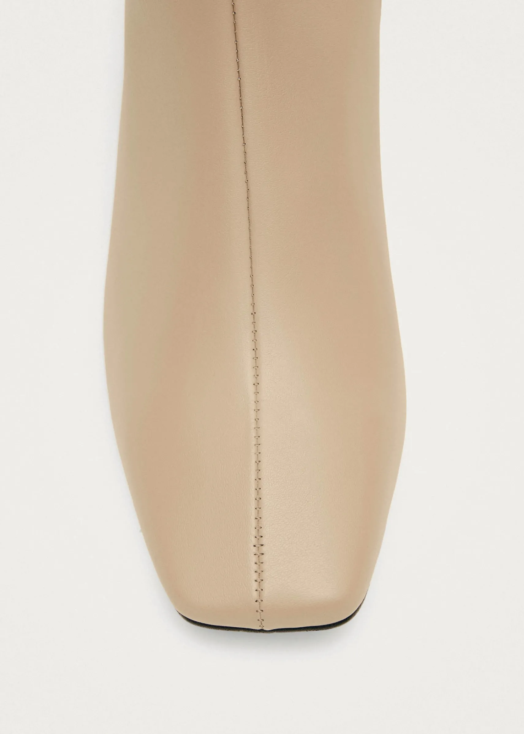 ALOHAS Watercolor Tahini Beige Vegan Leather Ankle Boots