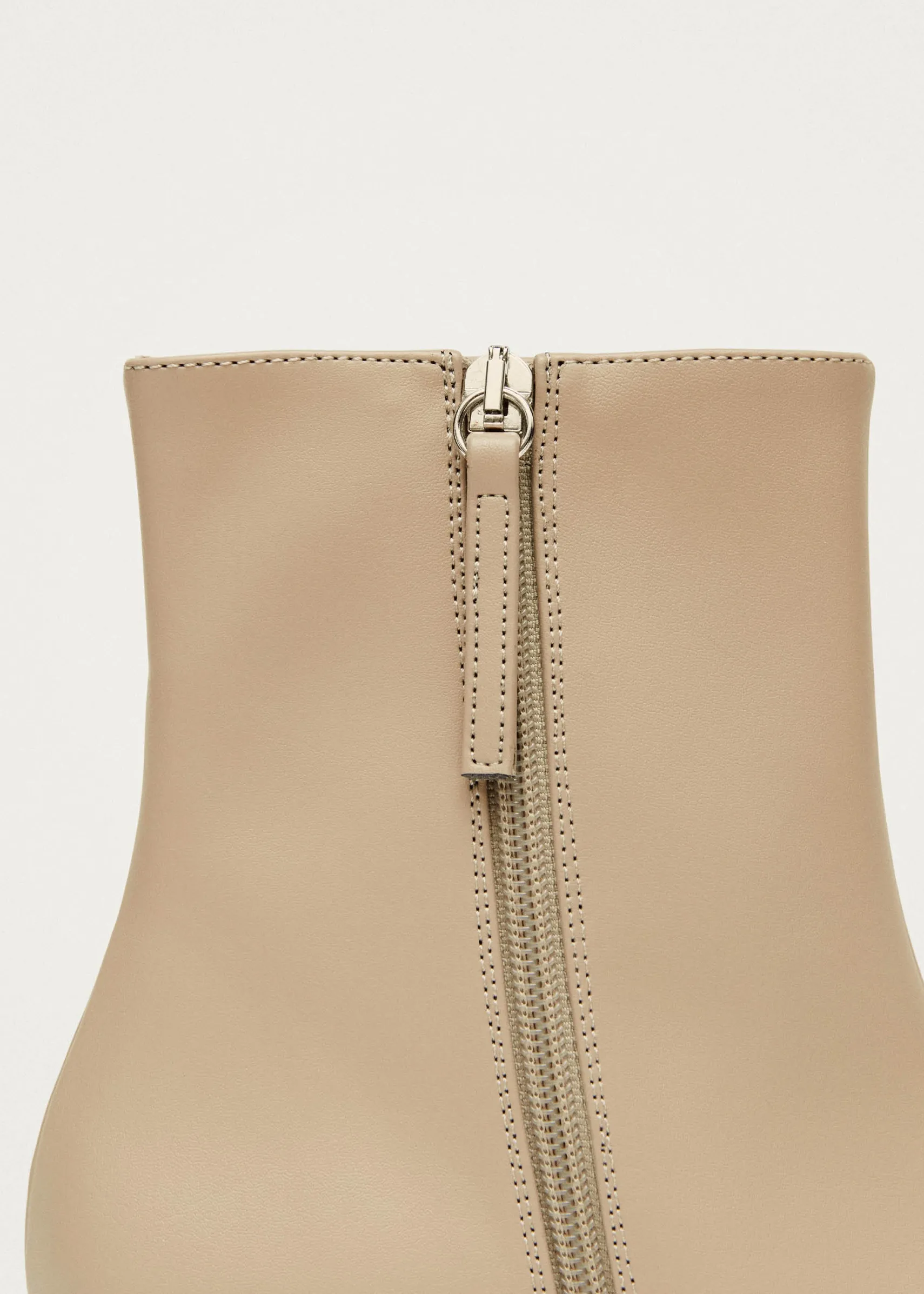ALOHAS Watercolor Tahini Beige Vegan Leather Ankle Boots