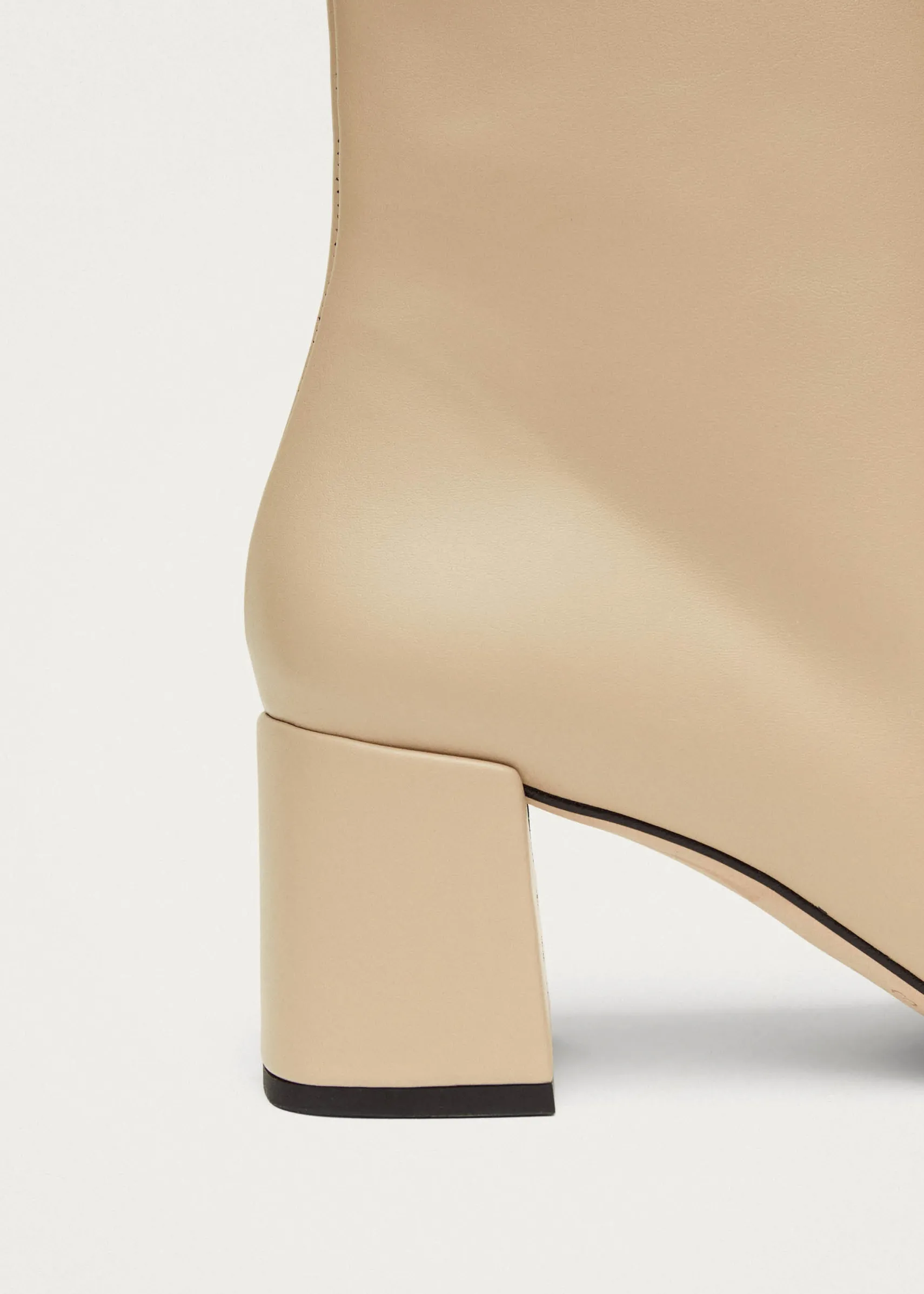ALOHAS Watercolor Tahini Beige Vegan Leather Ankle Boots