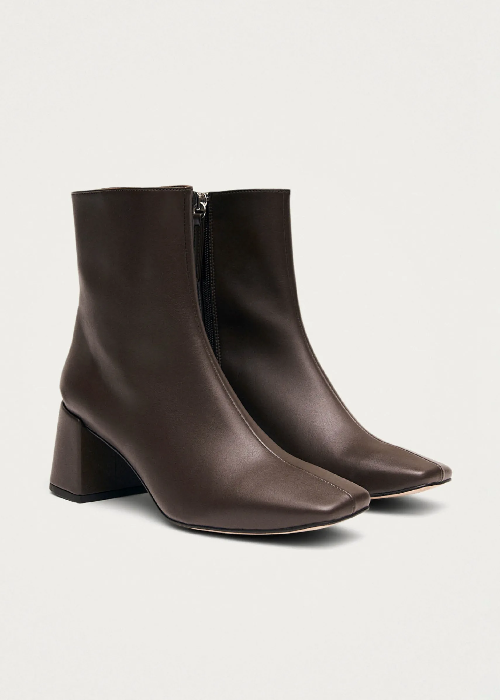 ALOHAS Watercolor Umber Brown Vegan Leather Ankle Boots
