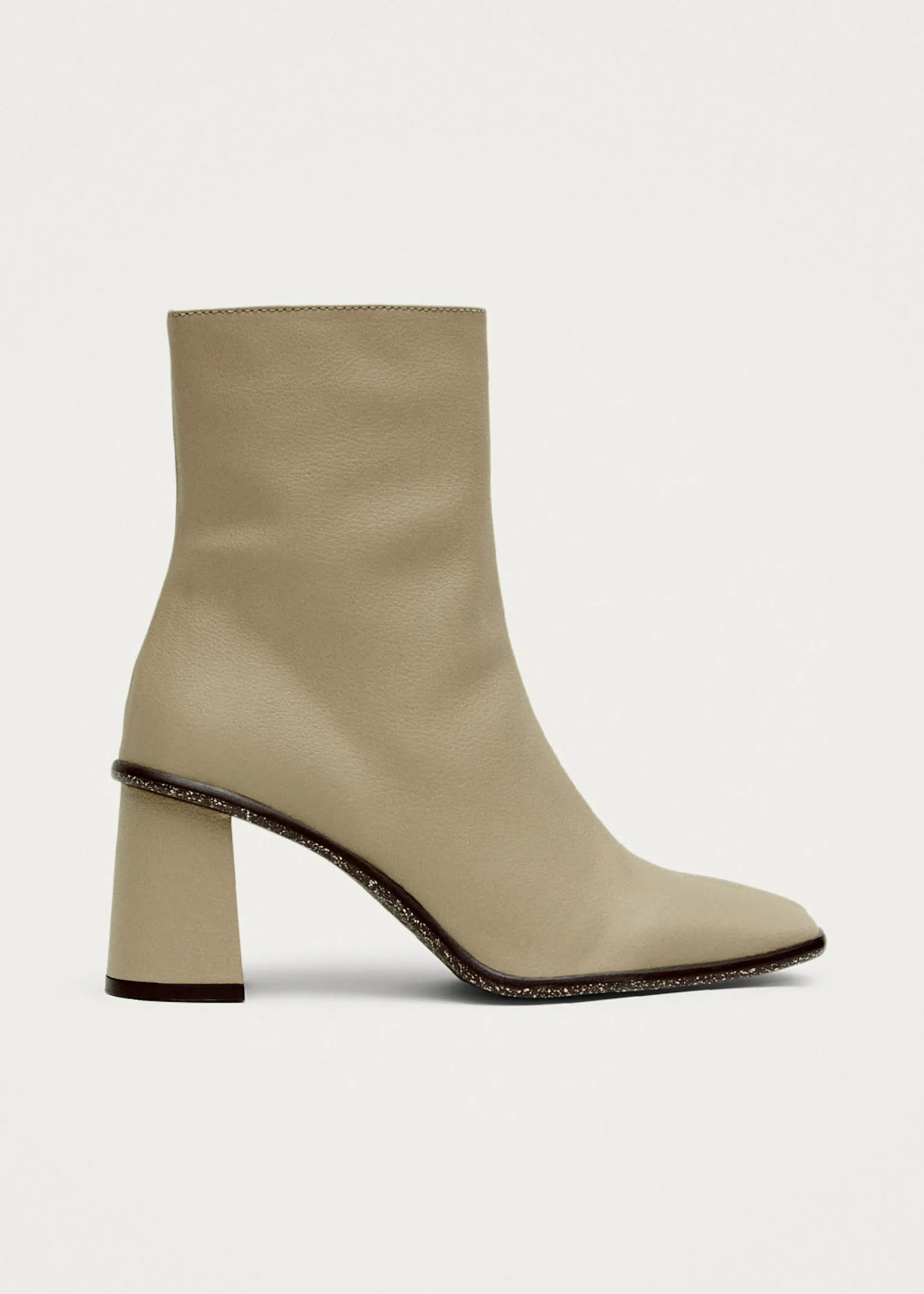 ALOHAS West Cactus Warm Sand Beige Vegan Leather Ankle Boots