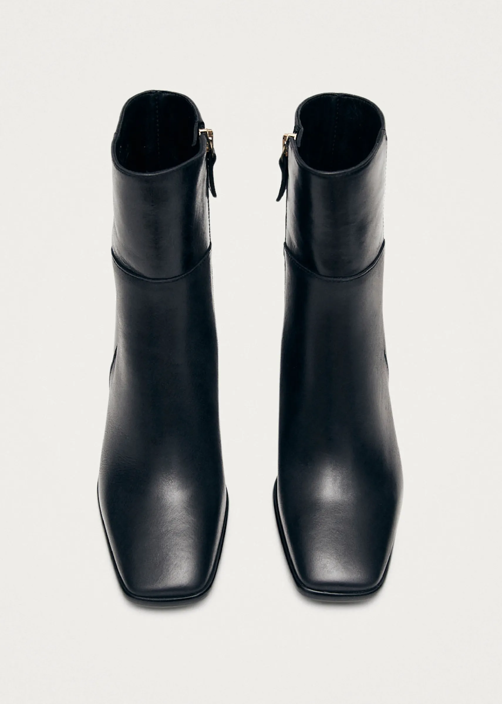 ALOHAS West Vintage Total Black Leather Ankle Boots