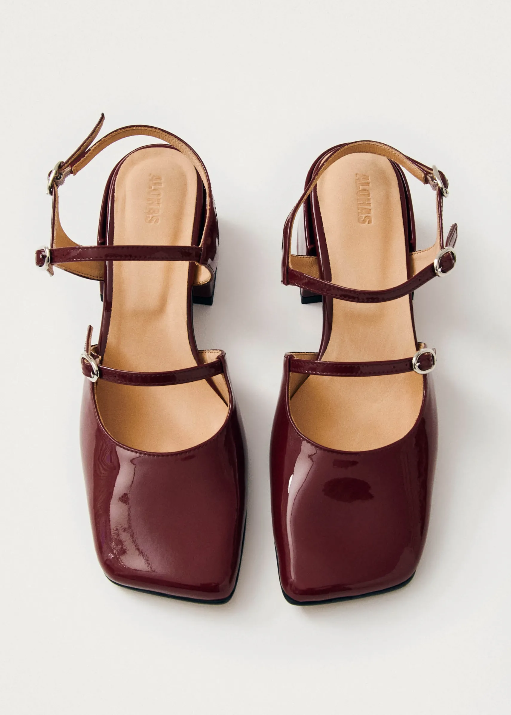 ALOHAS Withnee Onix Burgundy Leather Pumps